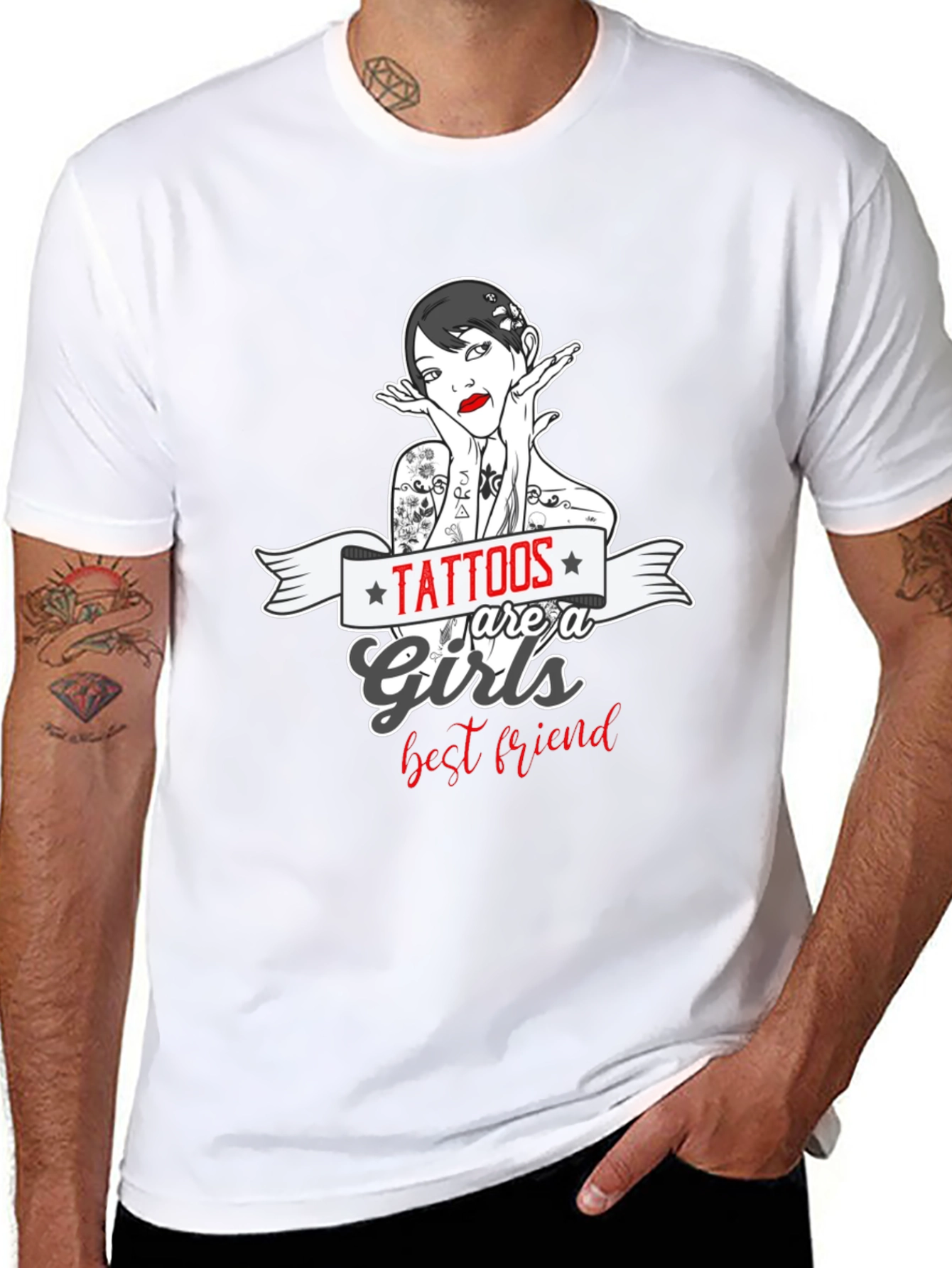 Tattoos Are a Girls Best Friend Graphic T-Shirt