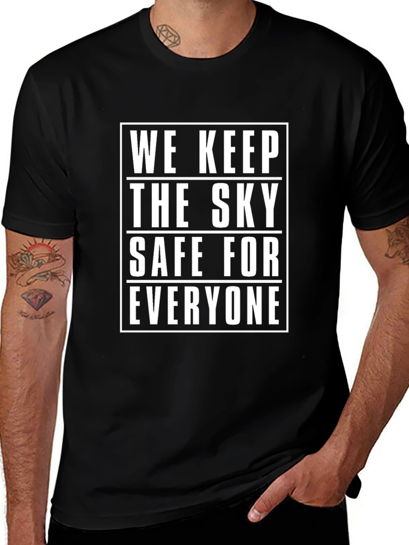 We Keep The Sky Safe Graphic T-Shirt
