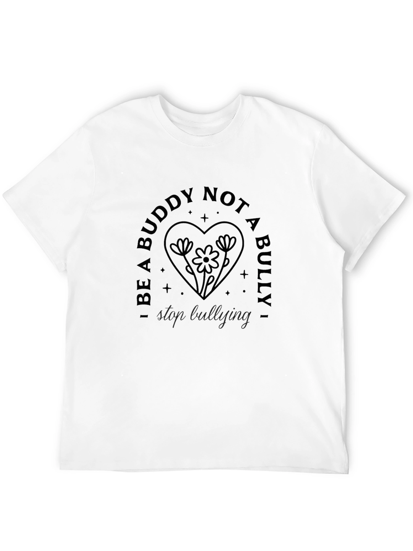 Be a Buddy Not a Bully Black T-Shirt