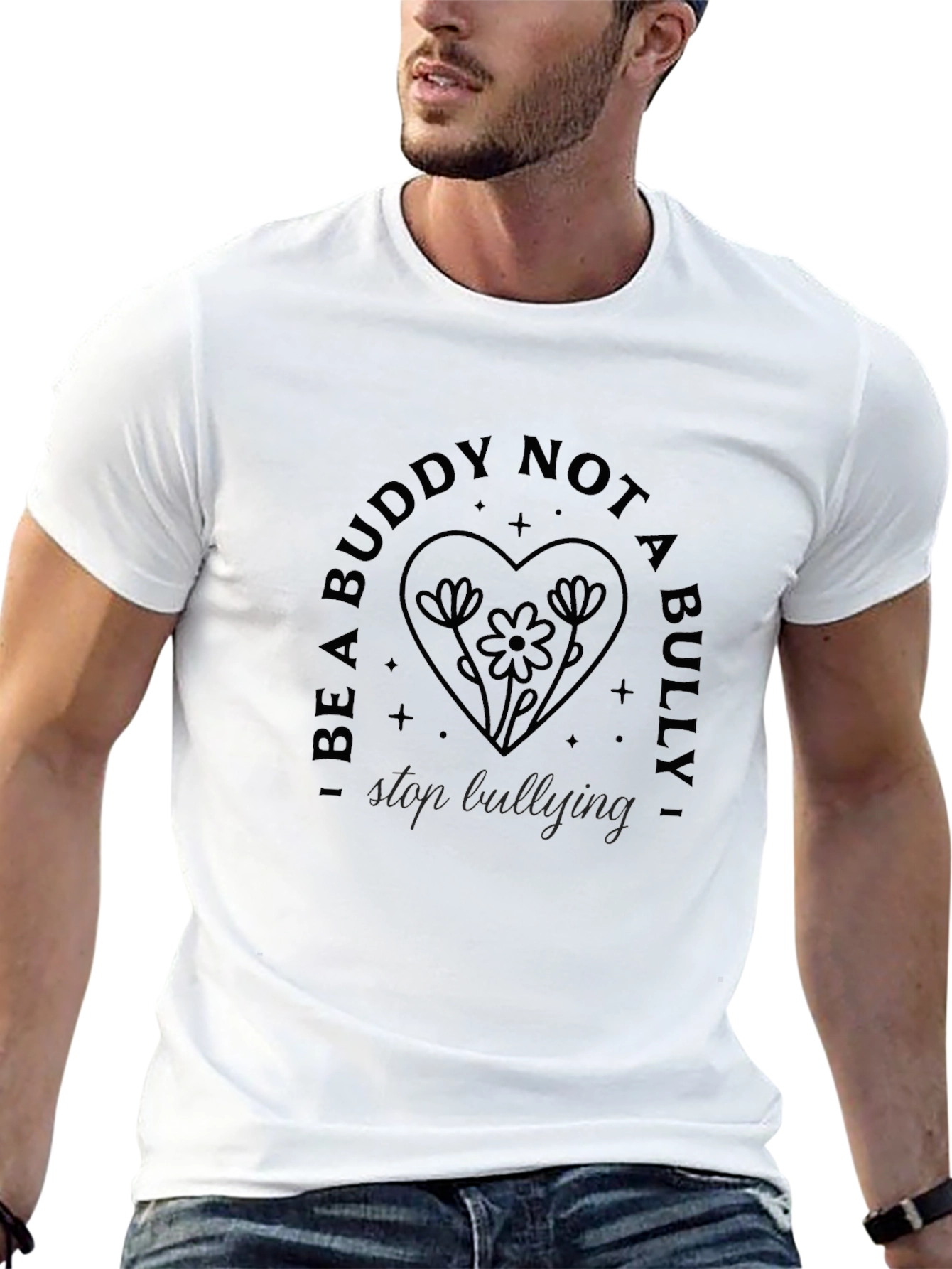 Be a Buddy Not a Bully Black T-Shirt