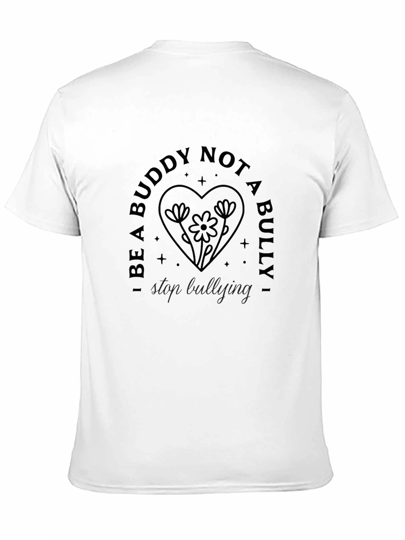 Be a Buddy Not a Bully Black T-Shirt
