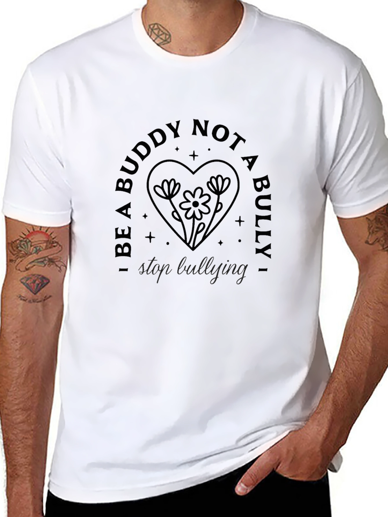 Be a Buddy Not a Bully Black T-Shirt