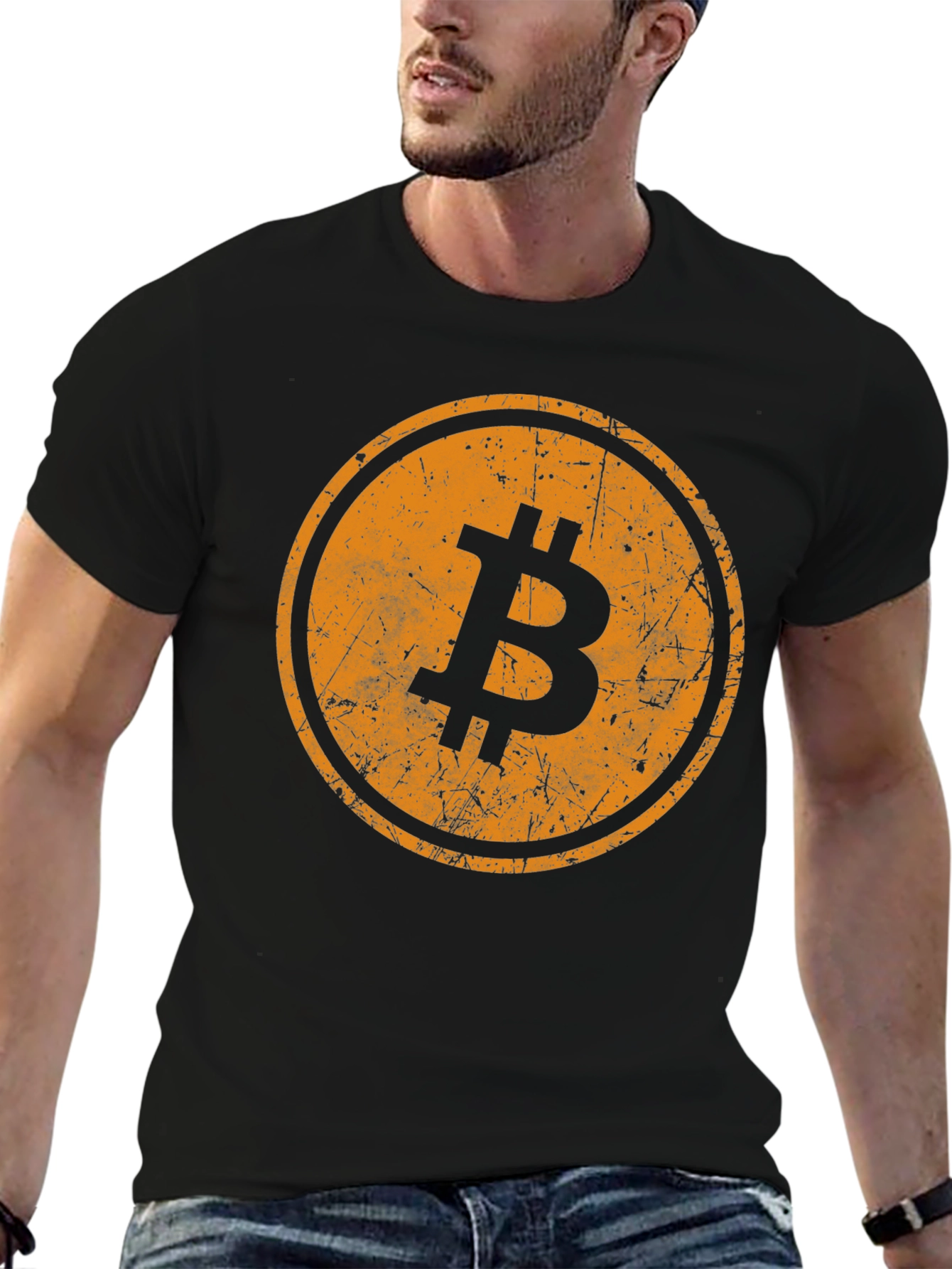 Bitcoin Logo Black T-Shirt - Crypto Currency Tee