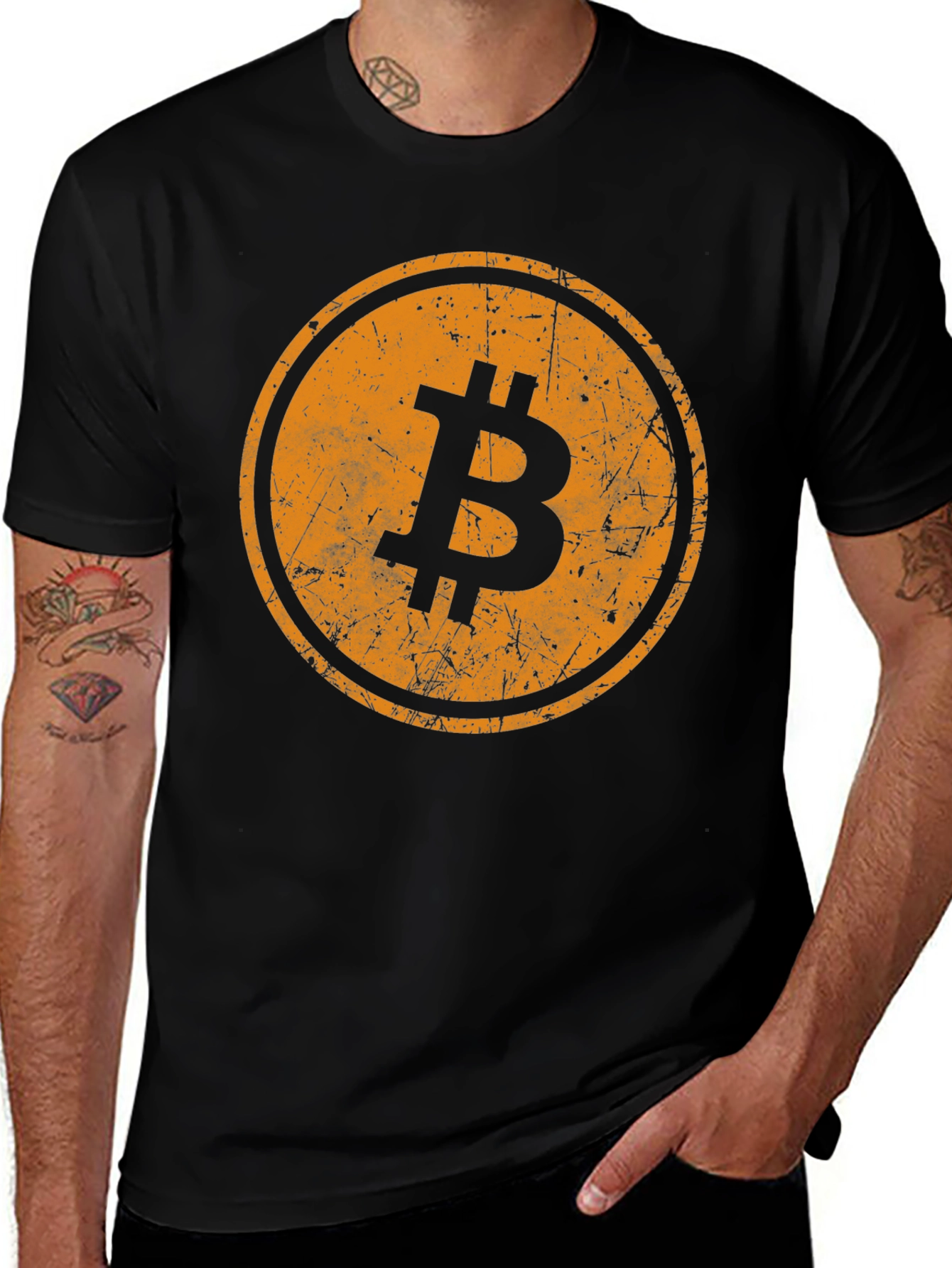 Bitcoin Logo Black T-Shirt - Crypto Currency Tee
