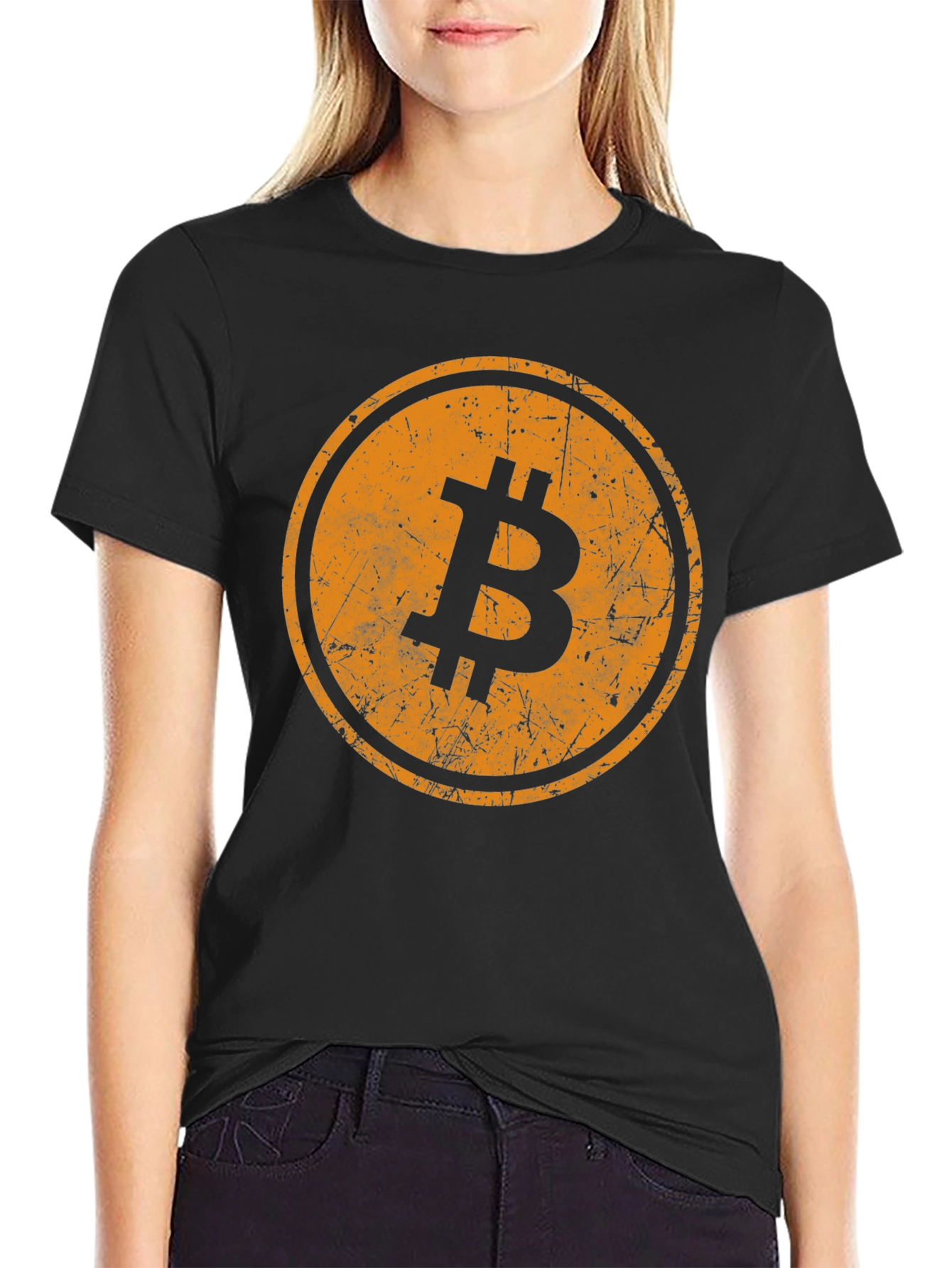 Bitcoin Logo Black T-Shirt - Crypto Currency Tee