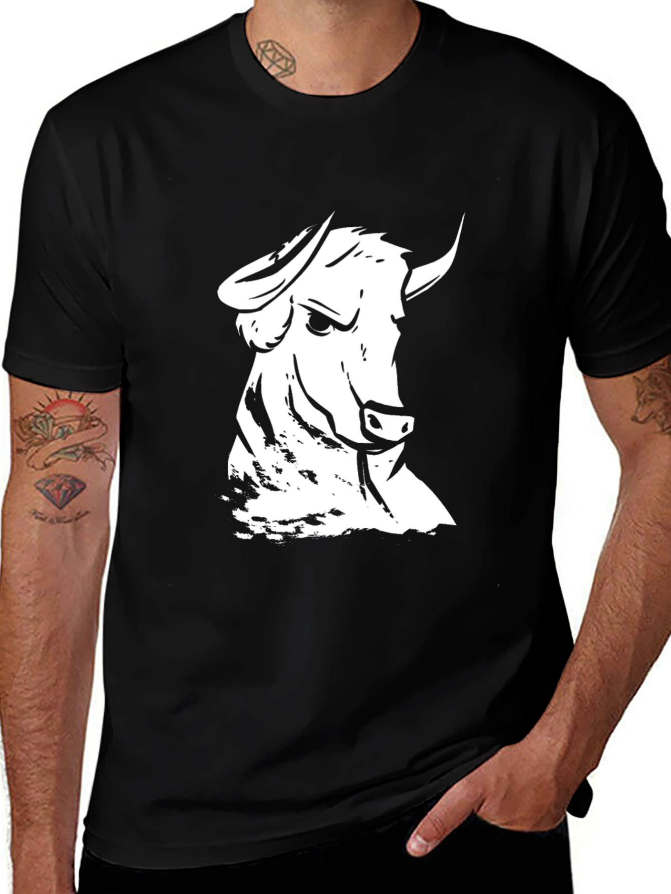 Bull Graphic Black T-Shirt - Bold Streetwear