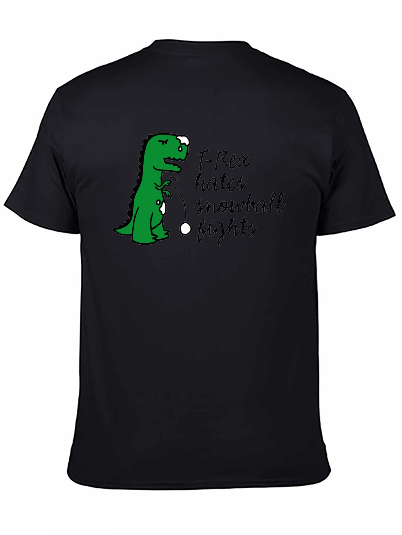 T-Rex Hates Snowball Fights Graphic T-Shirt