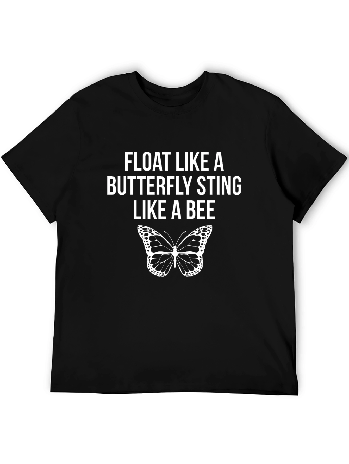 Butterfly Sting Graphic Tee - Black Cotton Blend