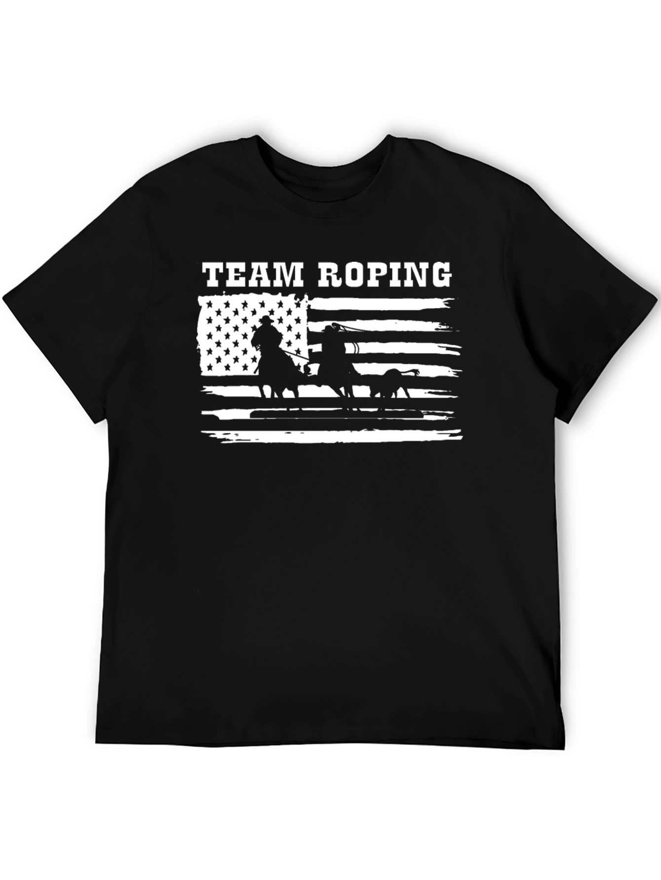 Team Roping American Flag Graphic Tee