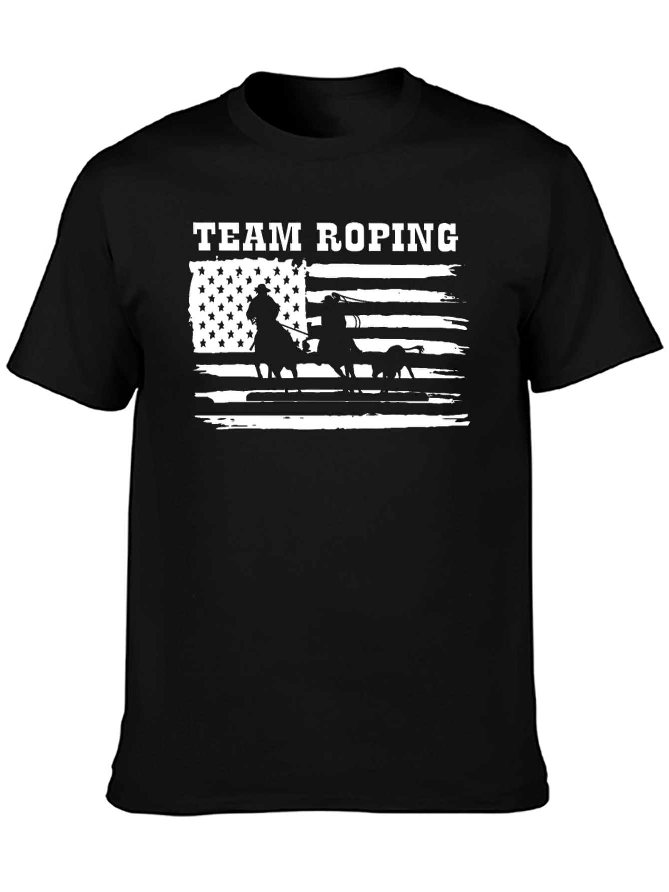 Team Roping American Flag Graphic Tee