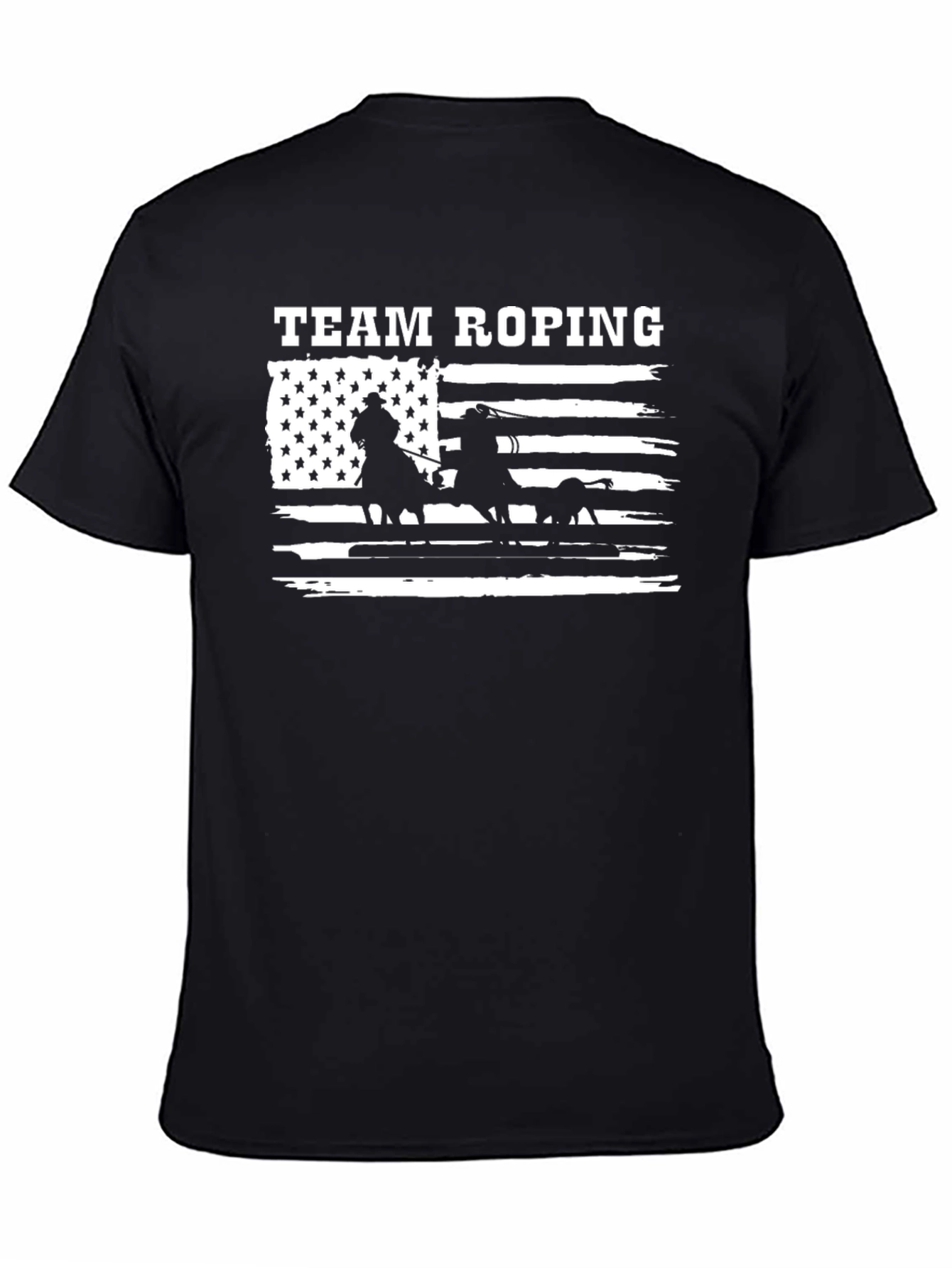 Team Roping American Flag Graphic Tee