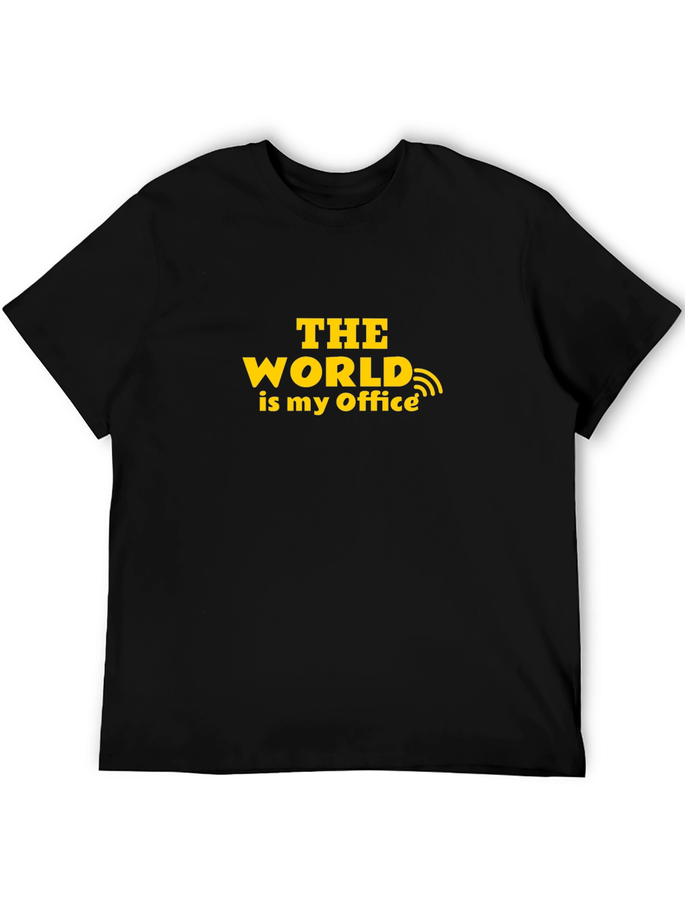 The World Is My Office Black T-Shirt