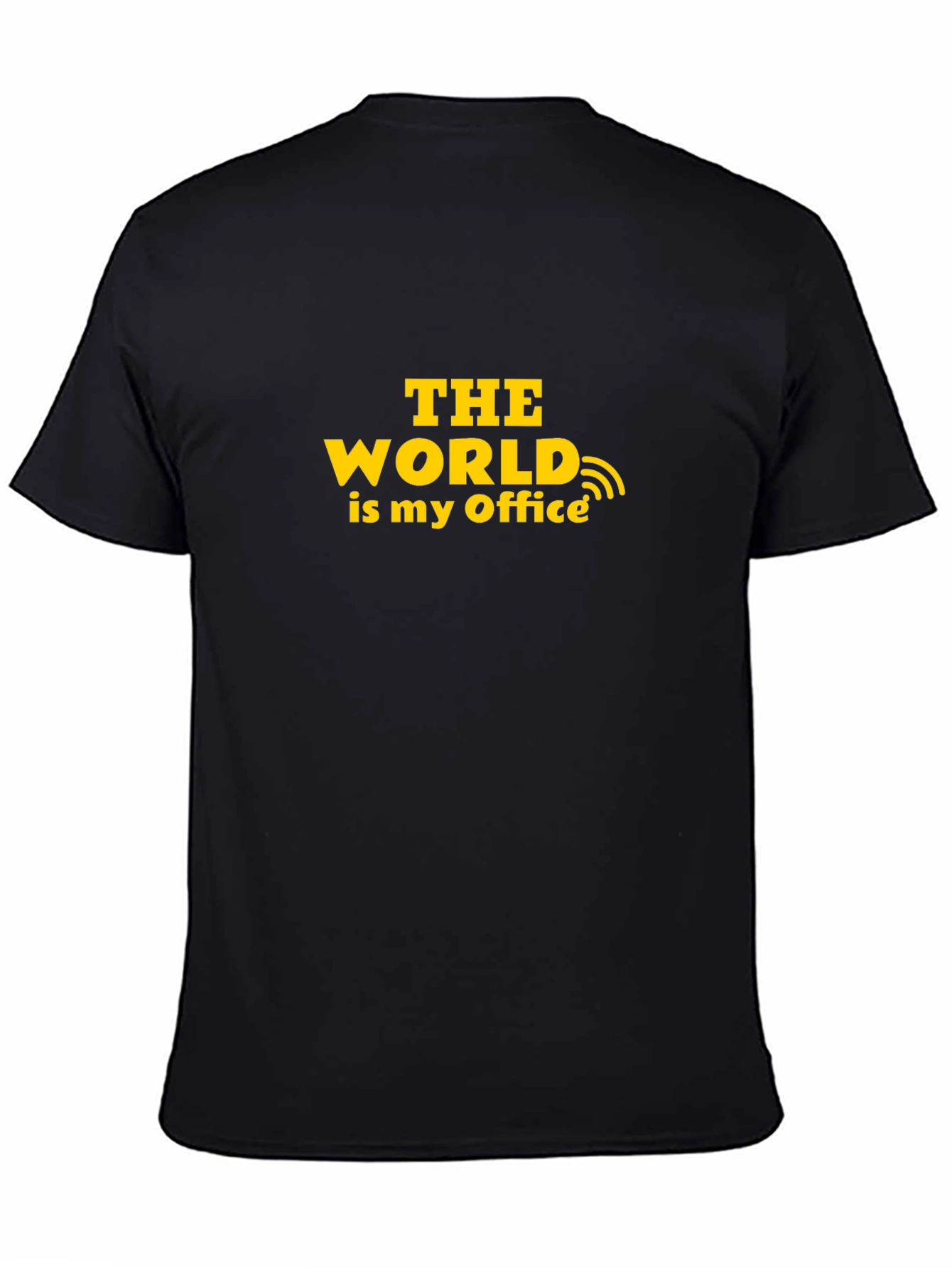 The World Is My Office Black T-Shirt