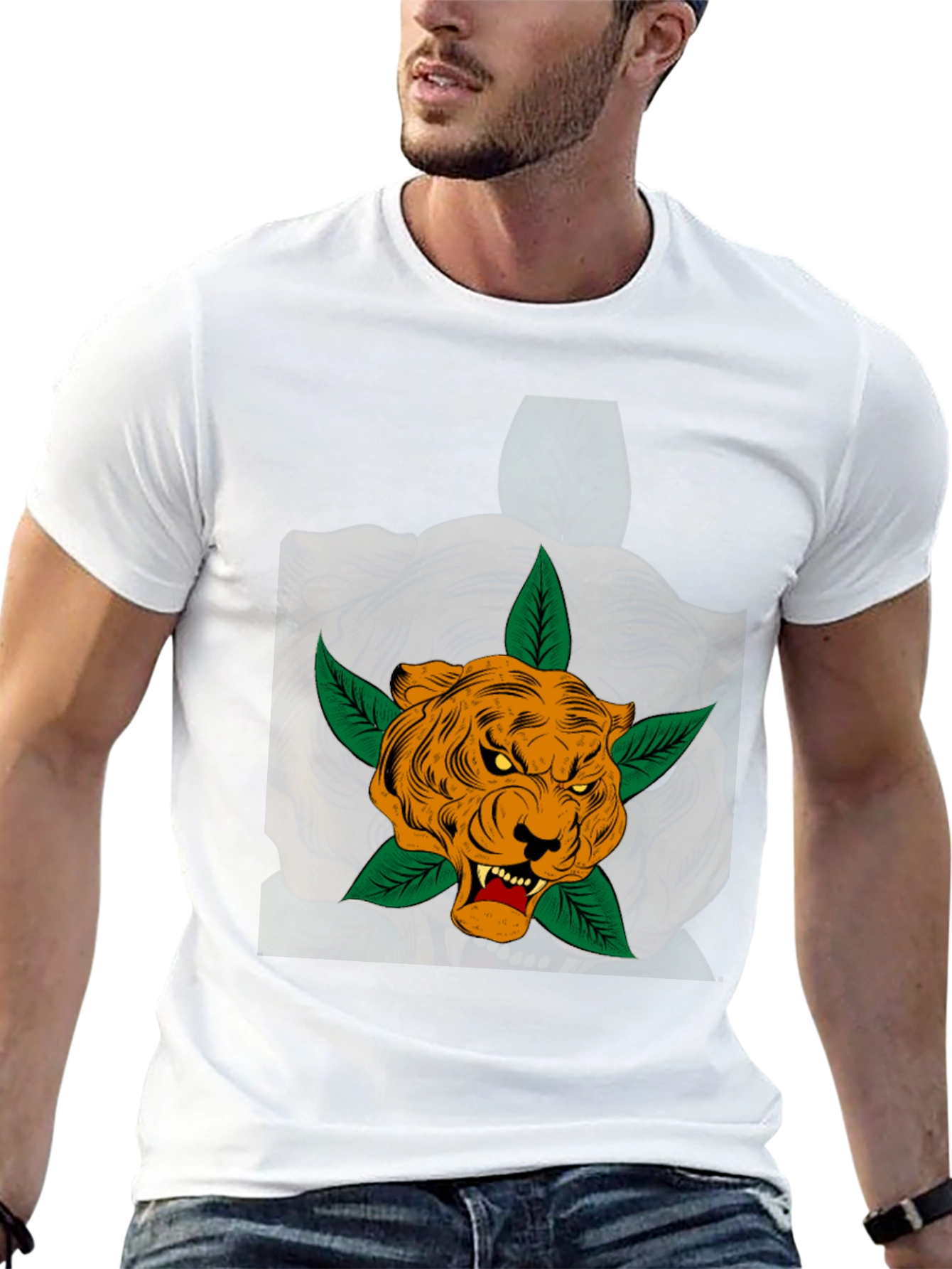 Tiger Tee - Mens Black Graphic T-Shirt