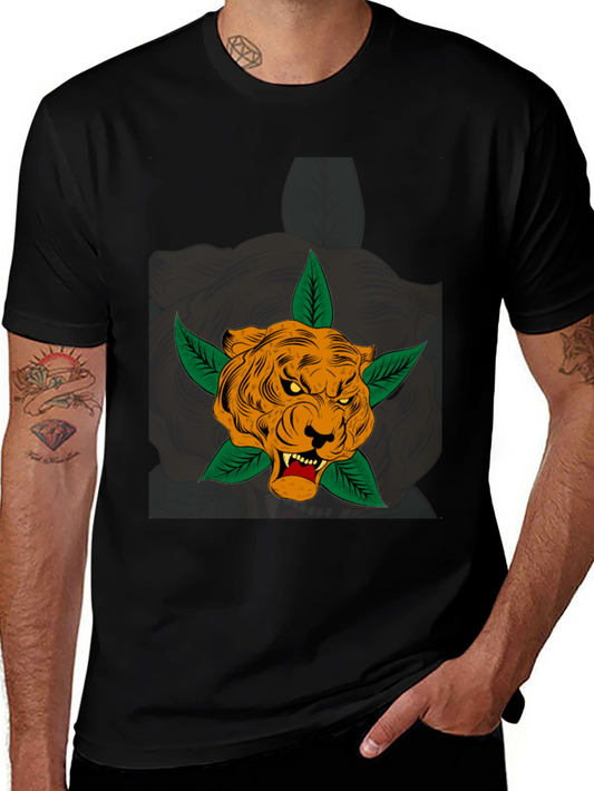 Tiger Tee - Mens Black Graphic T-Shirt