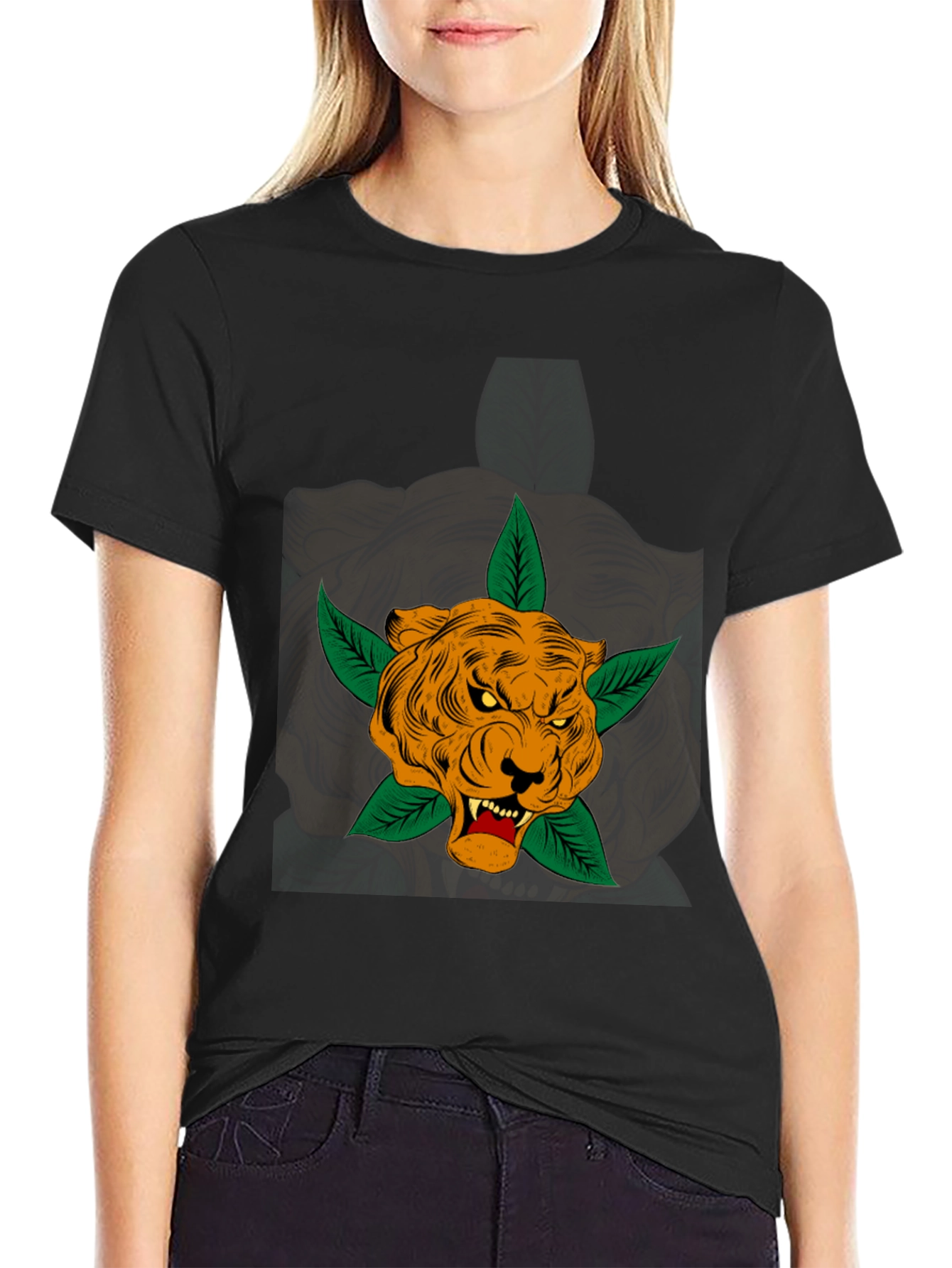 Tiger Tee - Mens Black Graphic T-Shirt