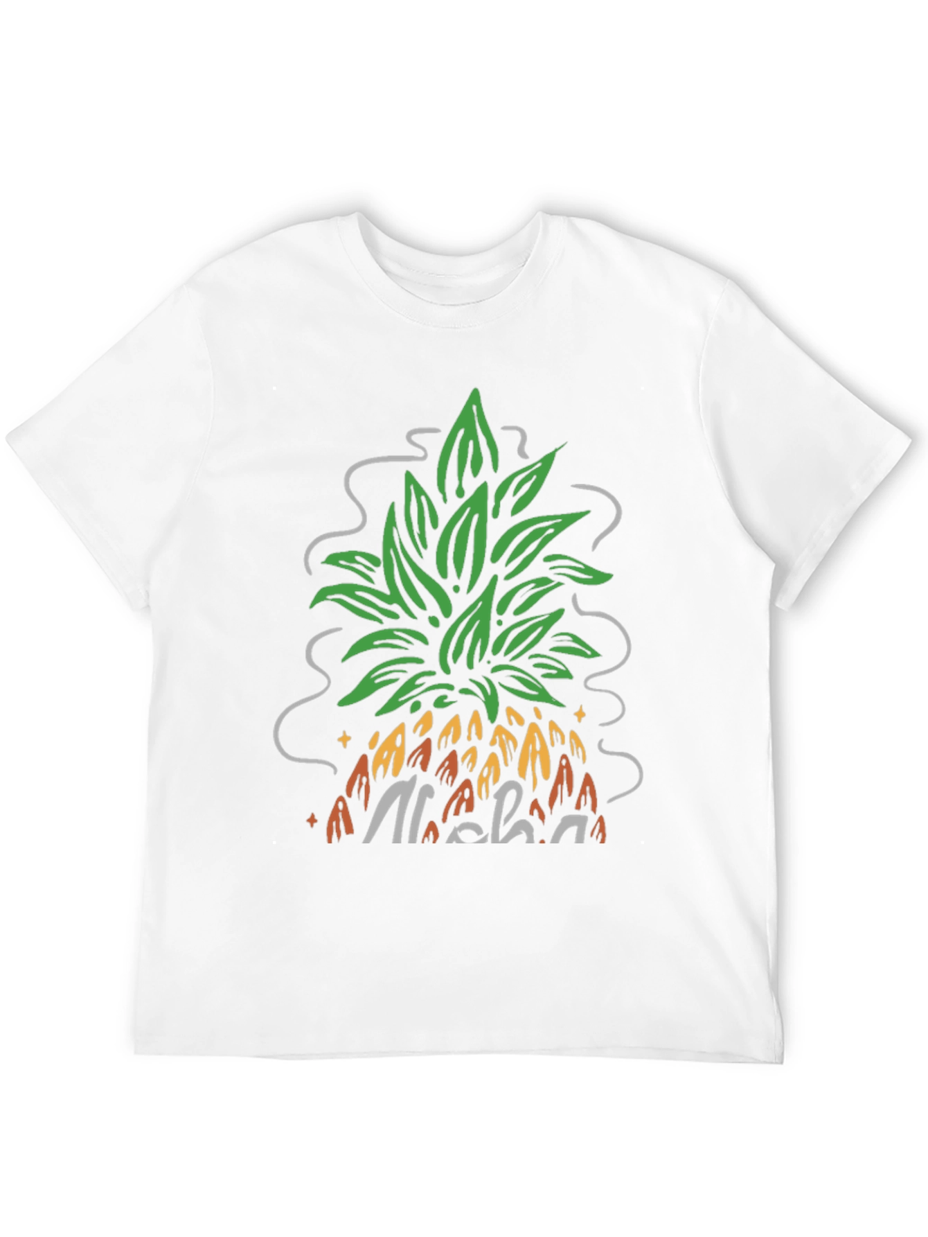 Aloha Pineapple Graphic Tee - Black