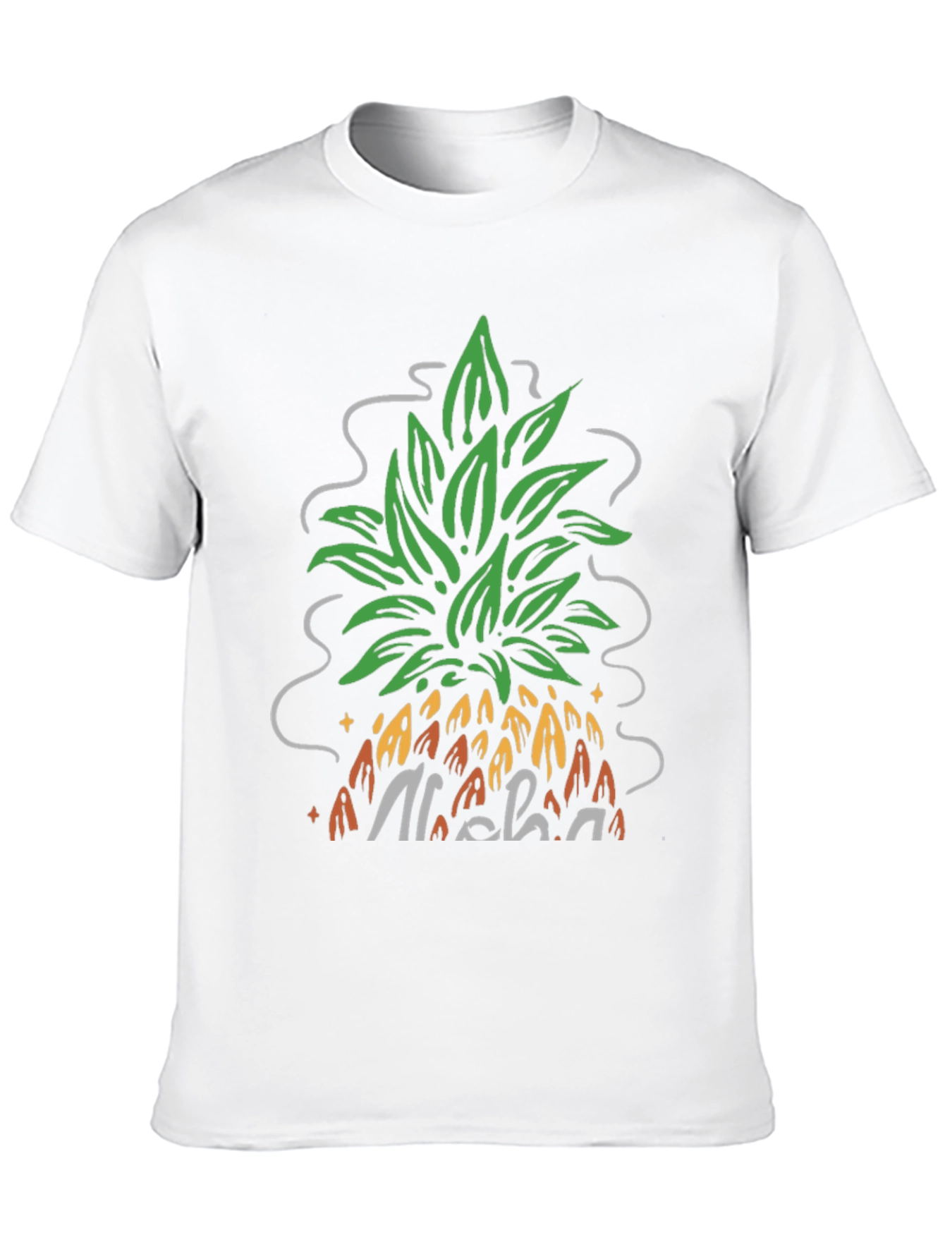 Aloha Pineapple Graphic Tee - Black
