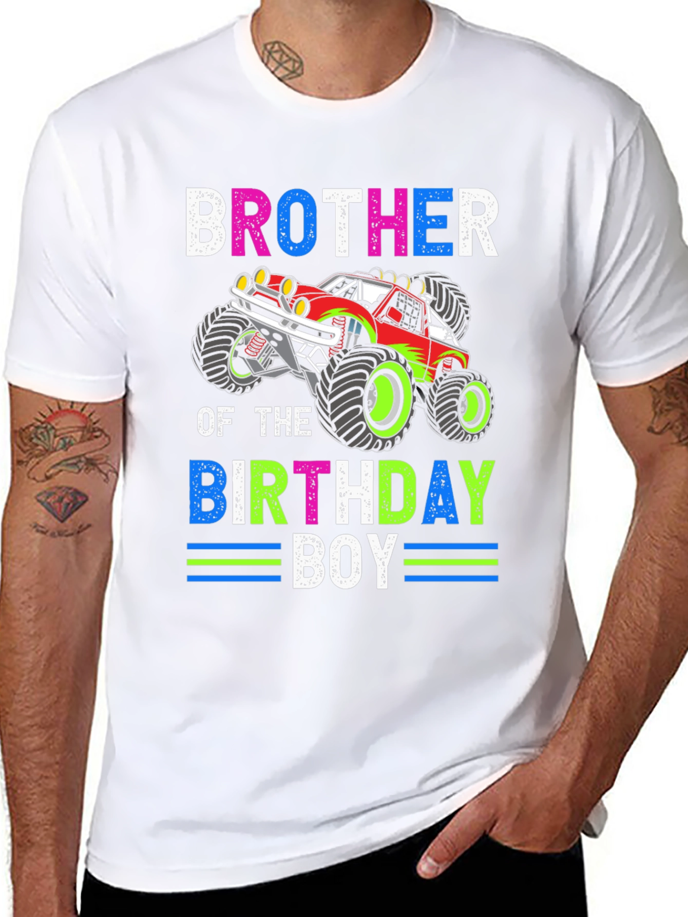 Brother of the Birthday Boy Monster Truck T-Shirt
