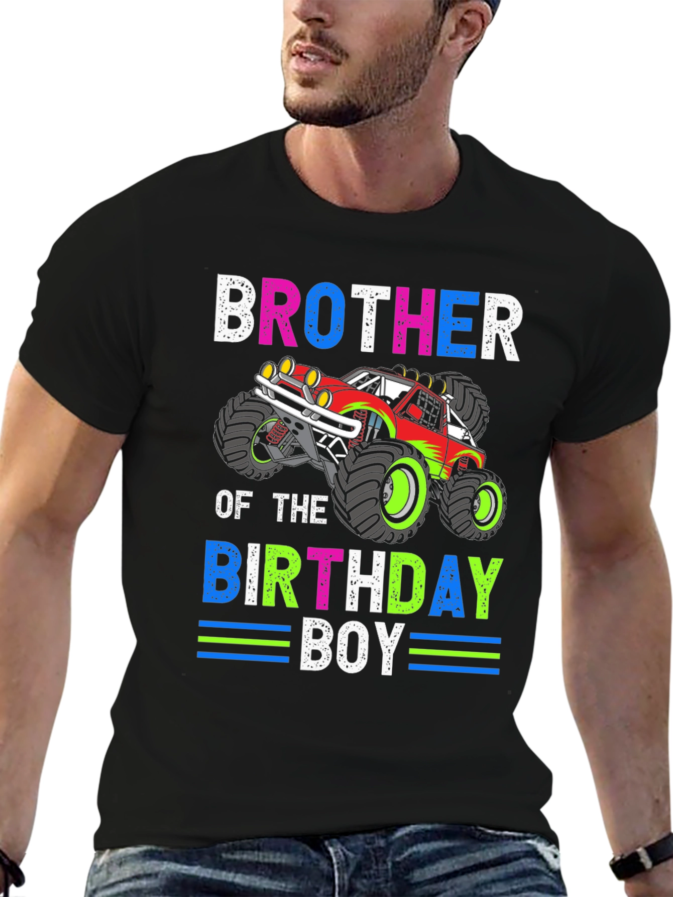 Brother of the Birthday Boy Monster Truck T-Shirt