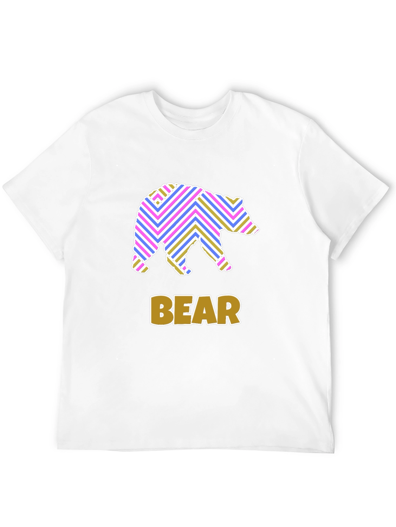 Stripped Bear Graphic T-Shirt