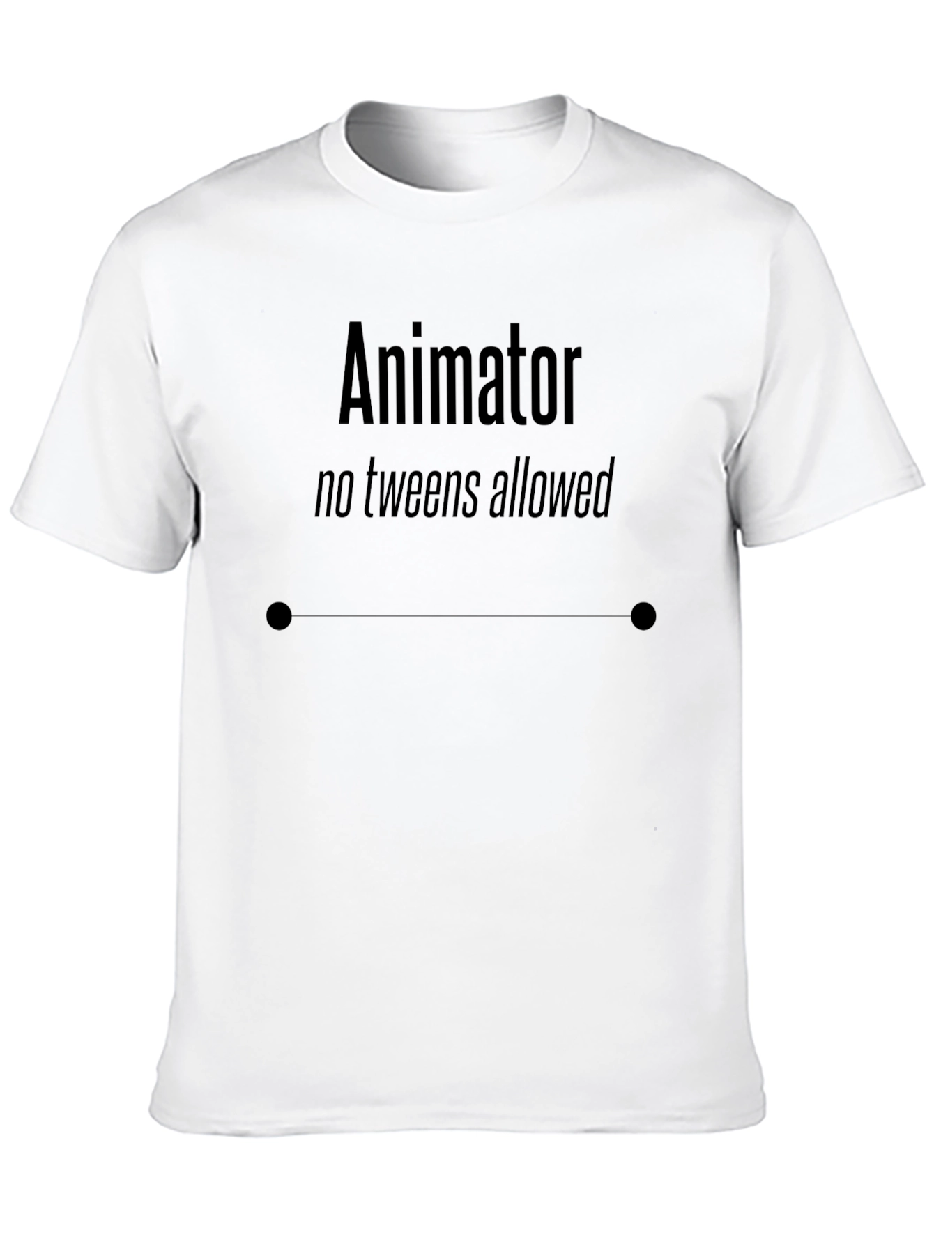 Animator No Tweens Allowed Black T-Shirt