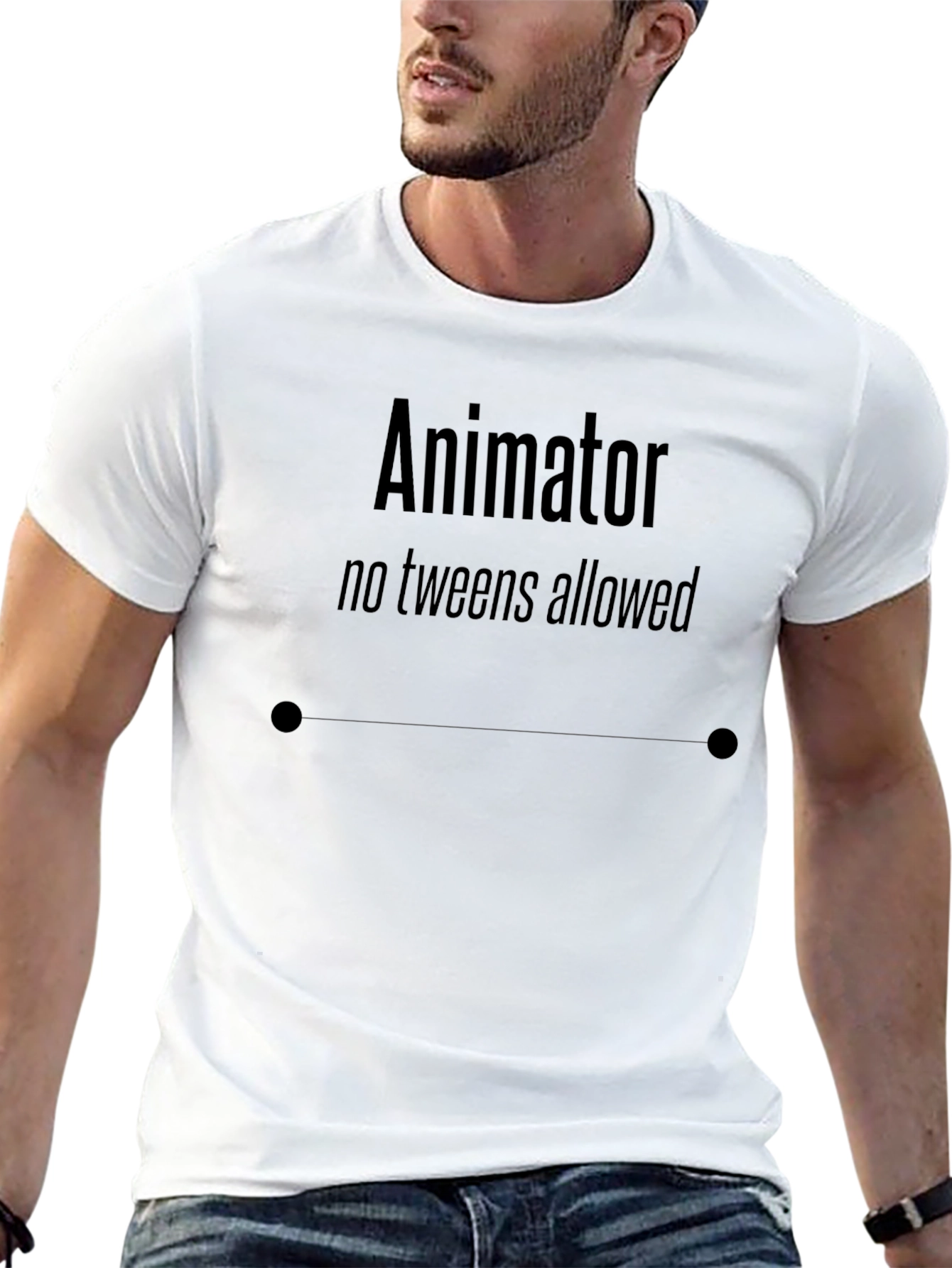 Animator No Tweens Allowed Black T-Shirt