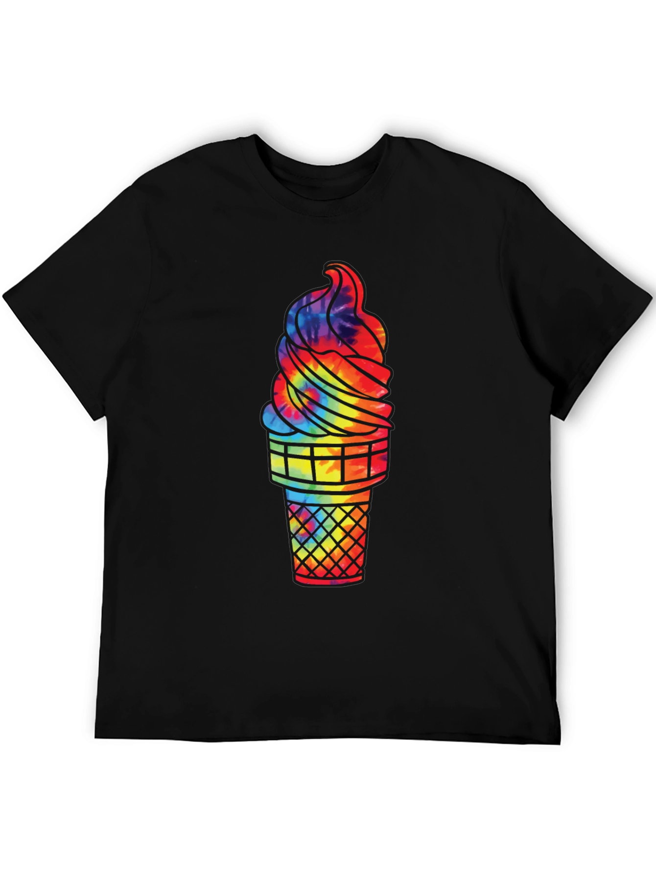 Tie Dye Ice Cream Graphic T-Shirt