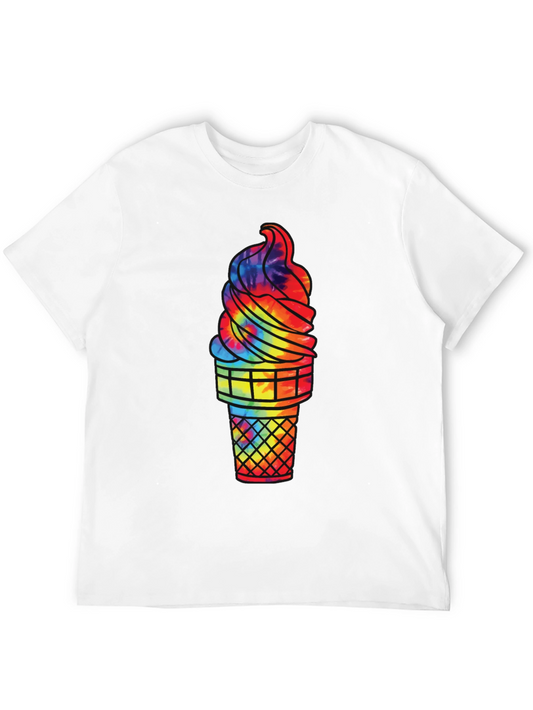 Tie Dye Ice Cream Graphic T-Shirt