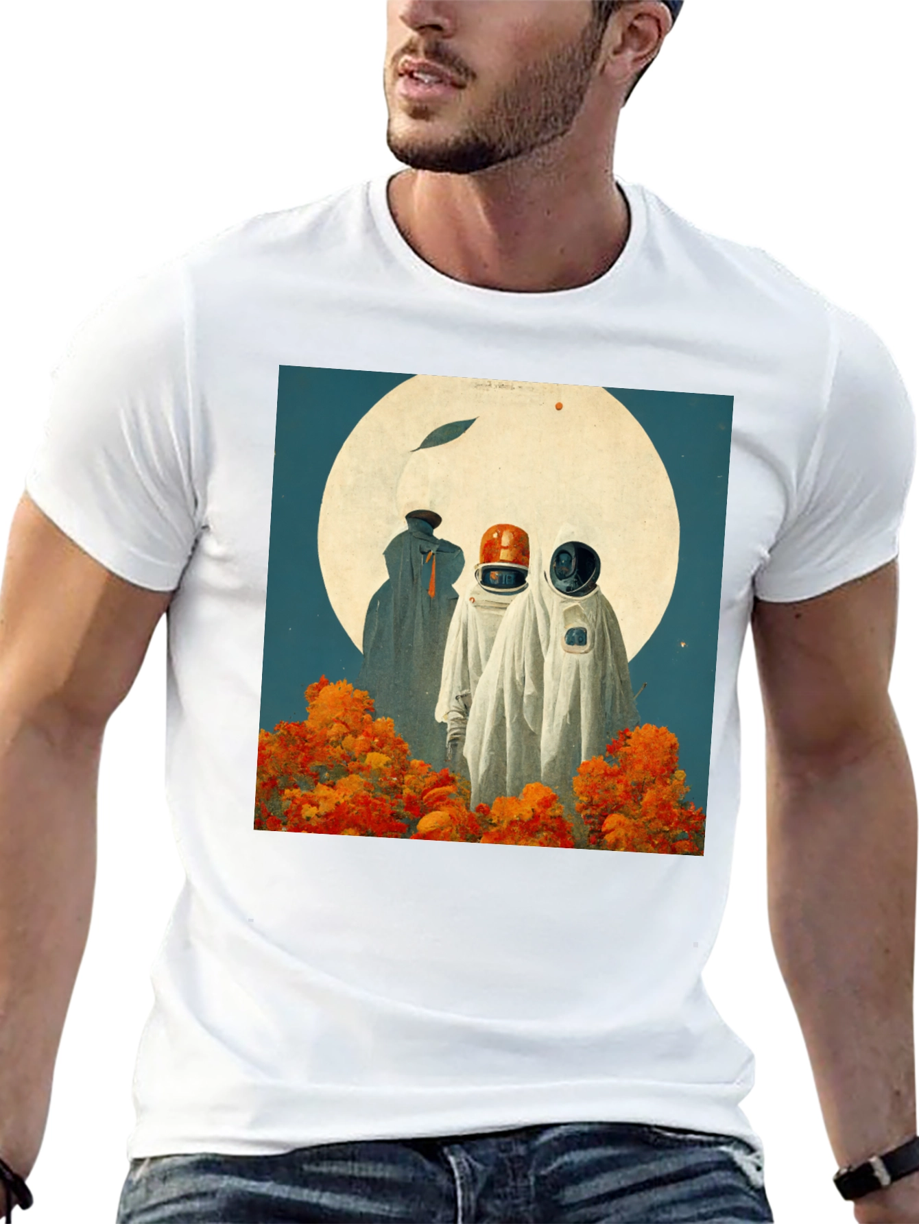 Astronaut Landscape Graphic Tee - Black