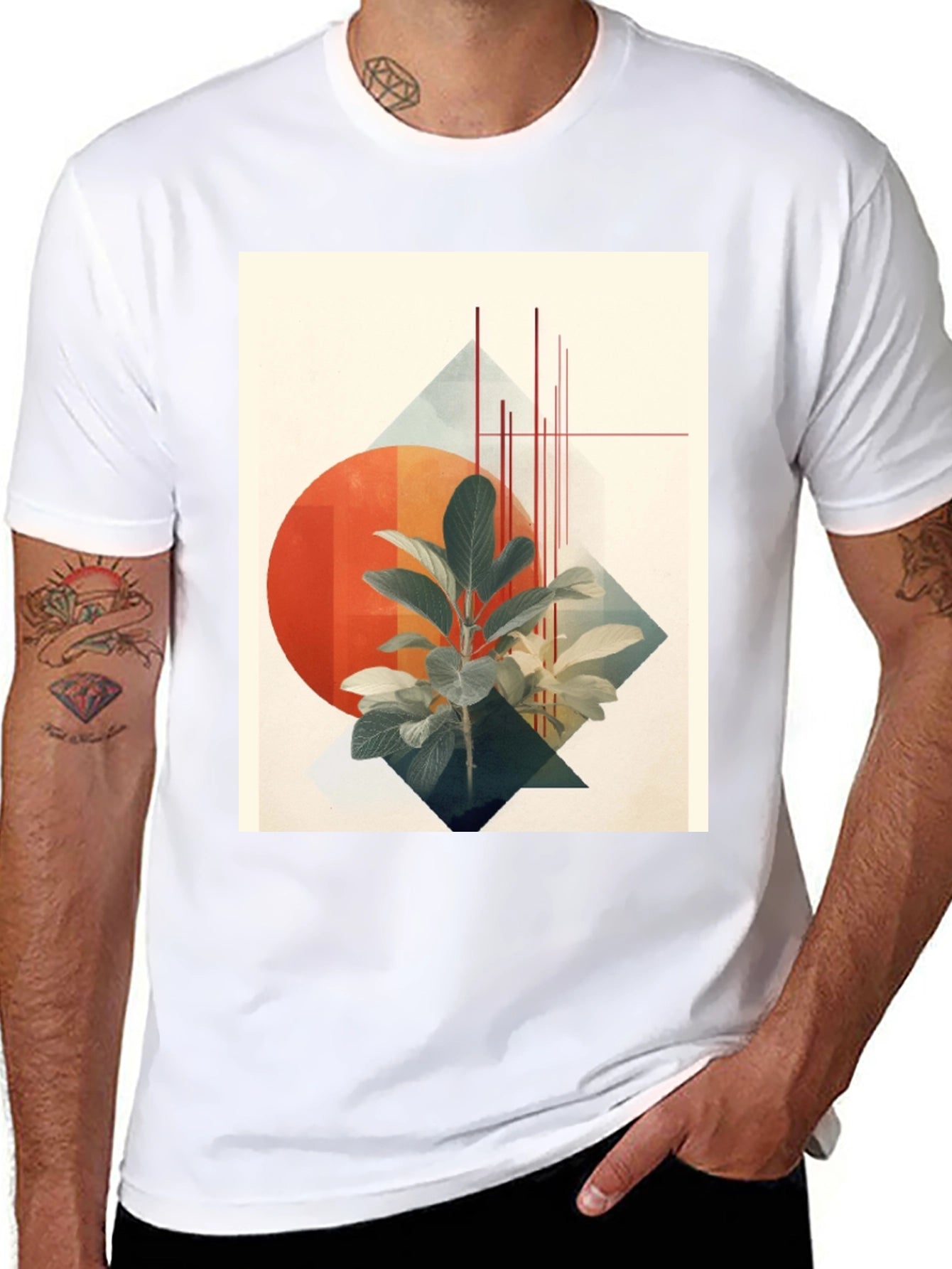 Abstract Botanical Graphic Tee