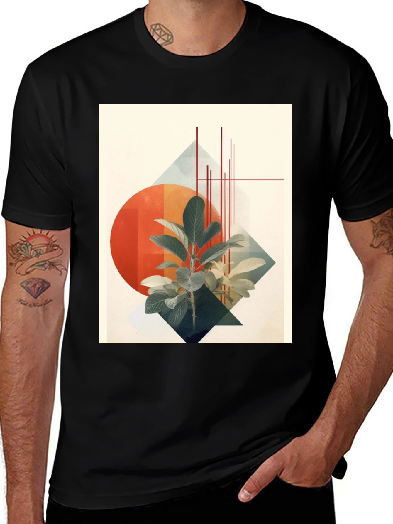 Abstract Botanical Graphic Tee