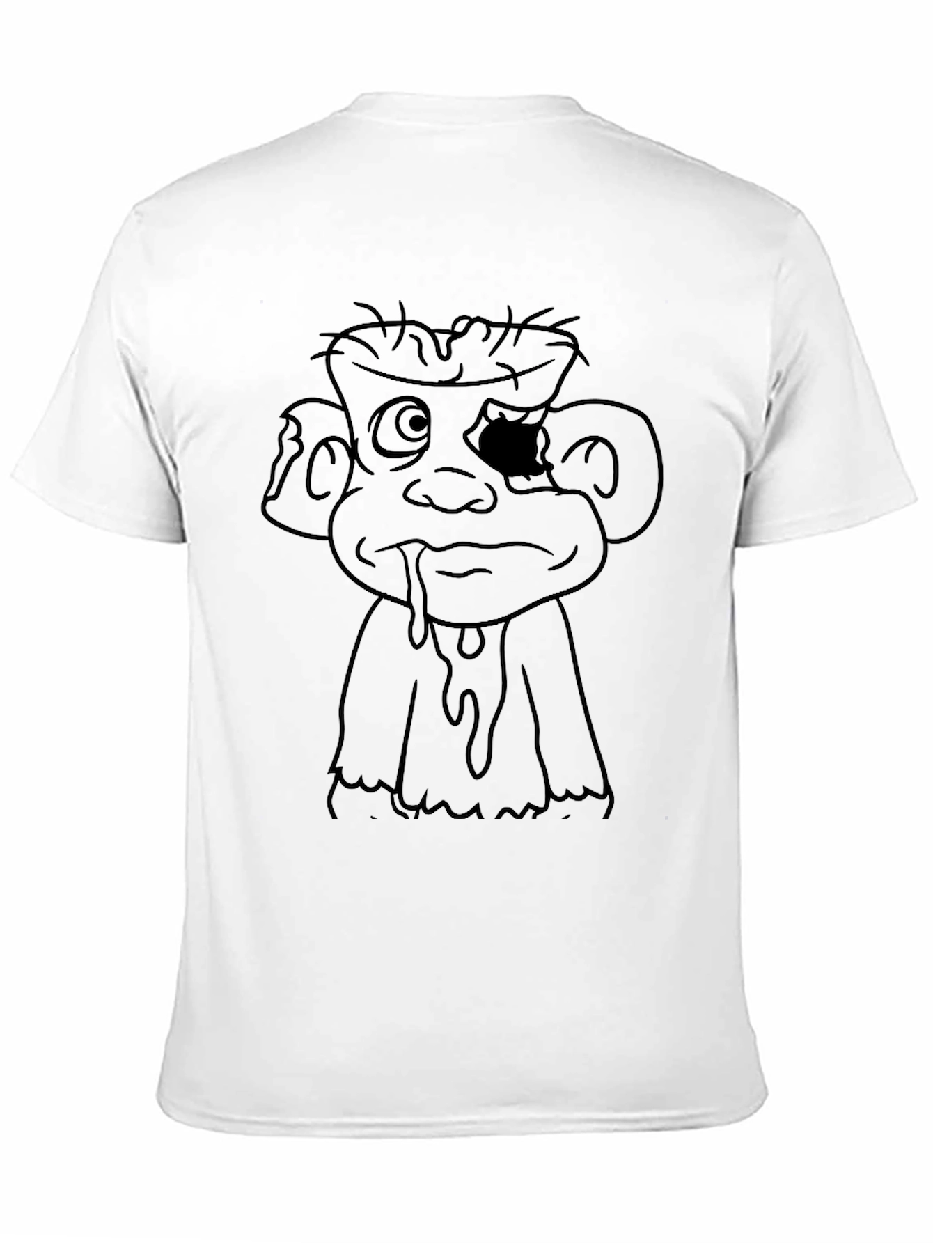 Zombie Cartoon Graphic Black T-Shirt