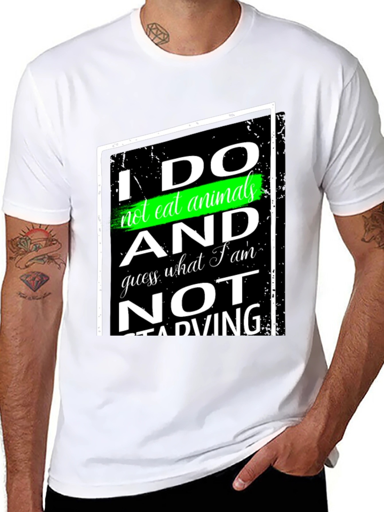 Vegan Statement T-Shirt - I Do Not Eat Animals