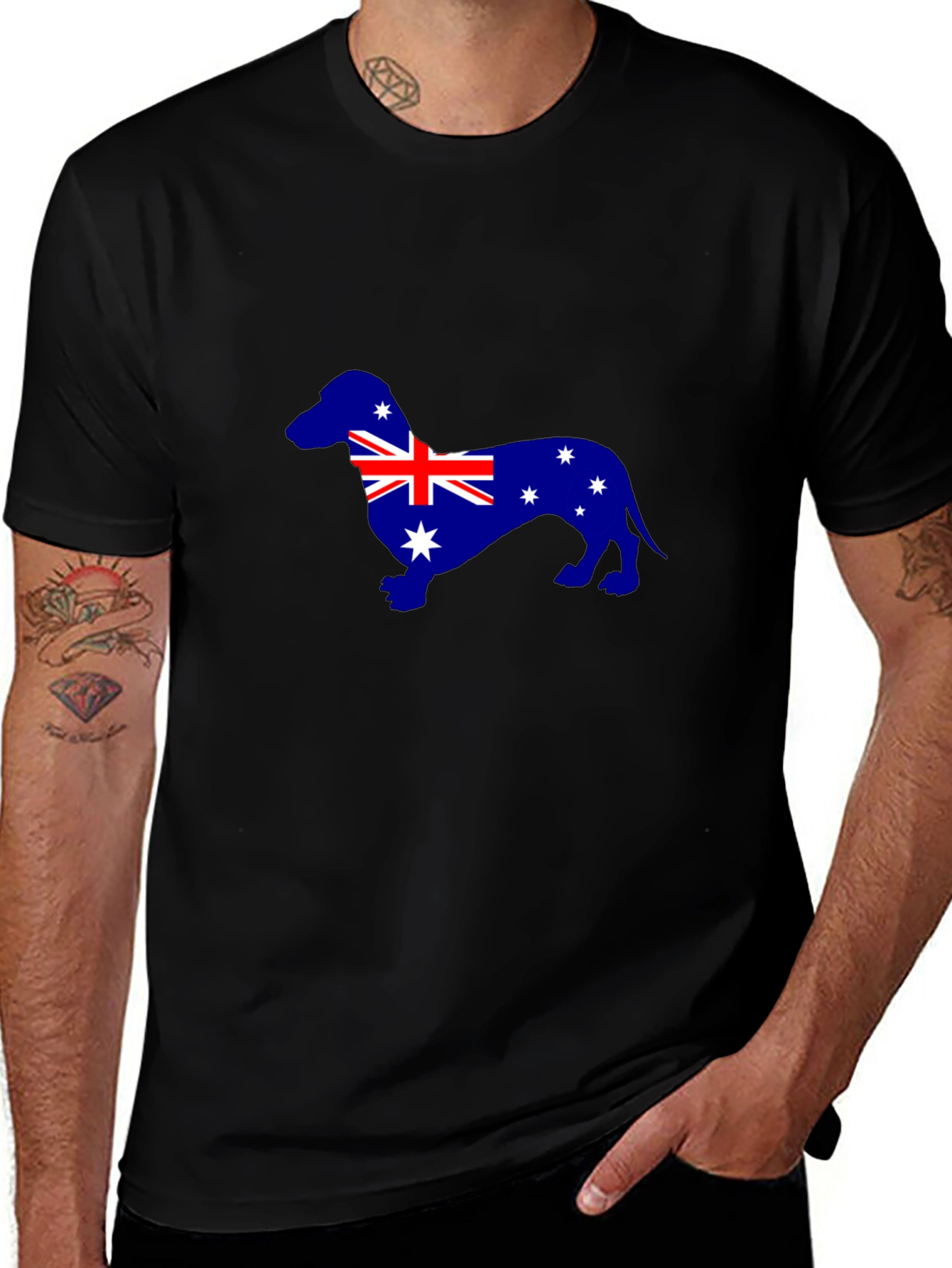 Australian Dachshund T-Shirt - Unisex Black Tee