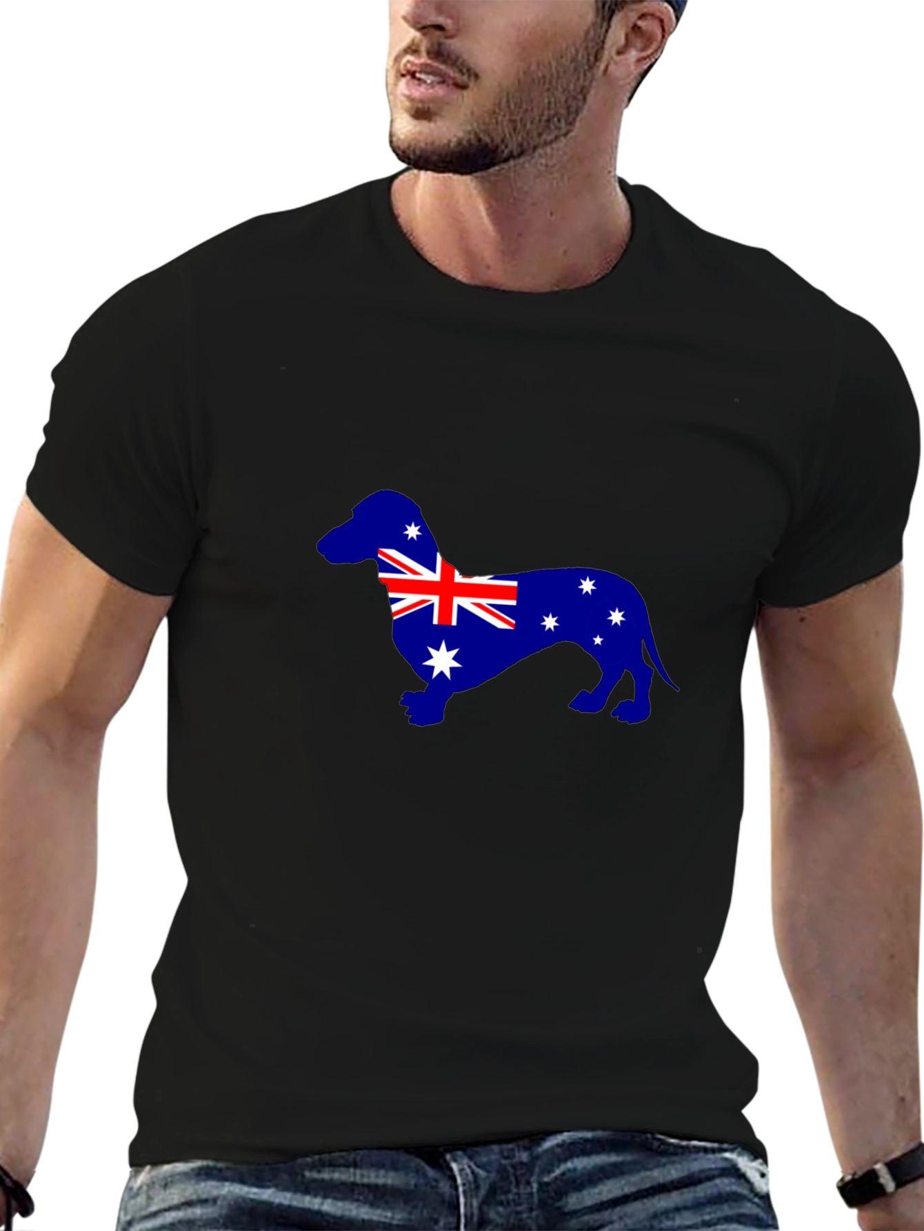 Australian Dachshund T-Shirt - Unisex Black Tee