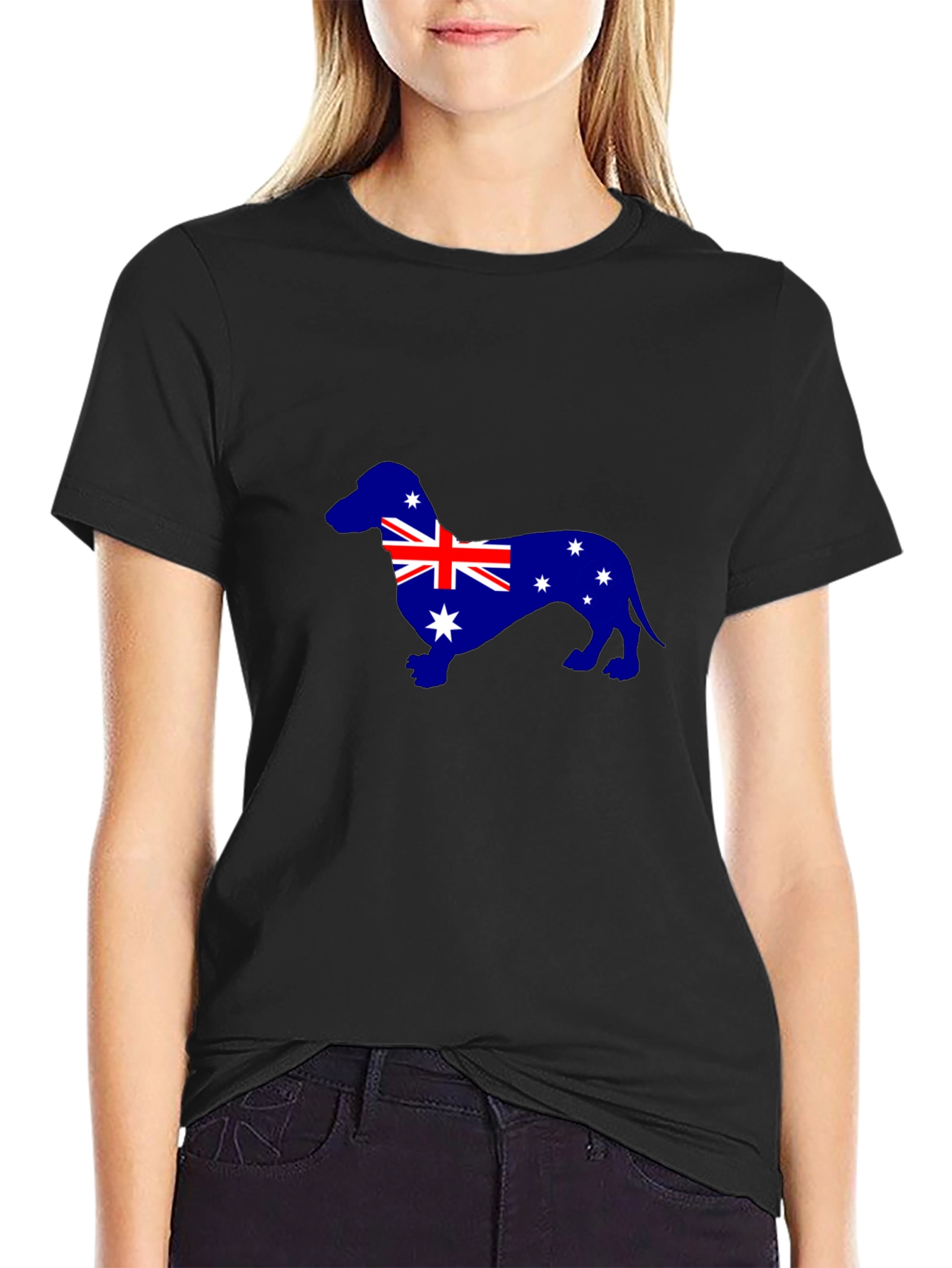 Australian Dachshund T-Shirt - Unisex Black Tee