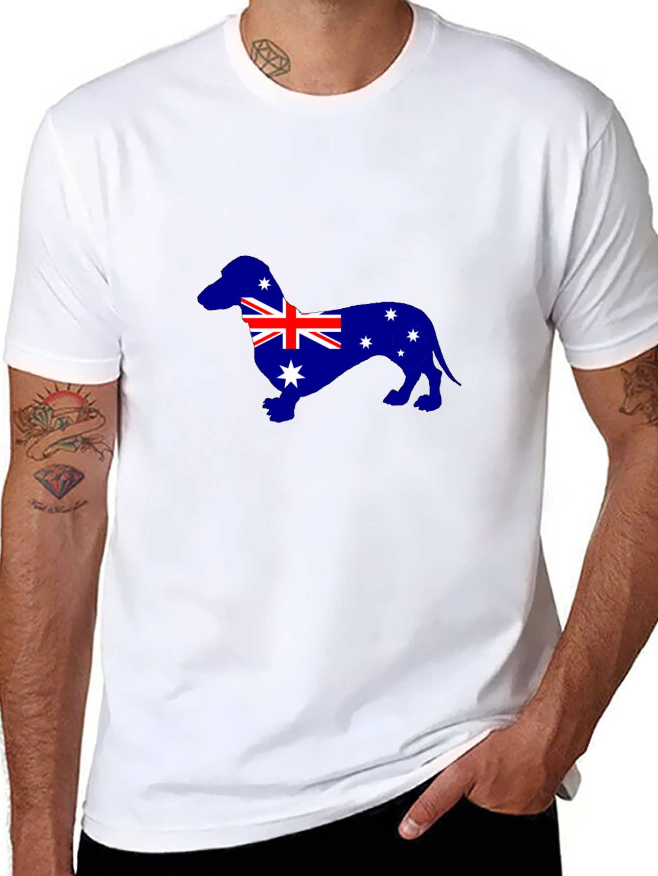 Australian Dachshund T-Shirt - Unisex Black Tee