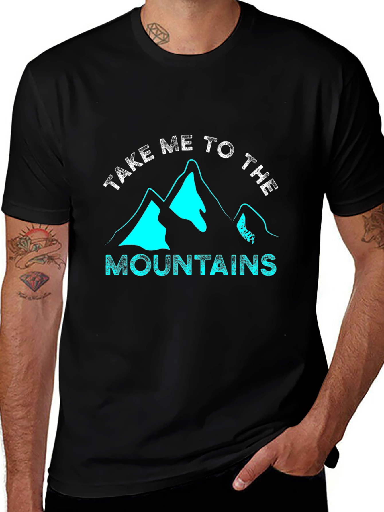Take Me to the Mountains Graphic Tee - Black