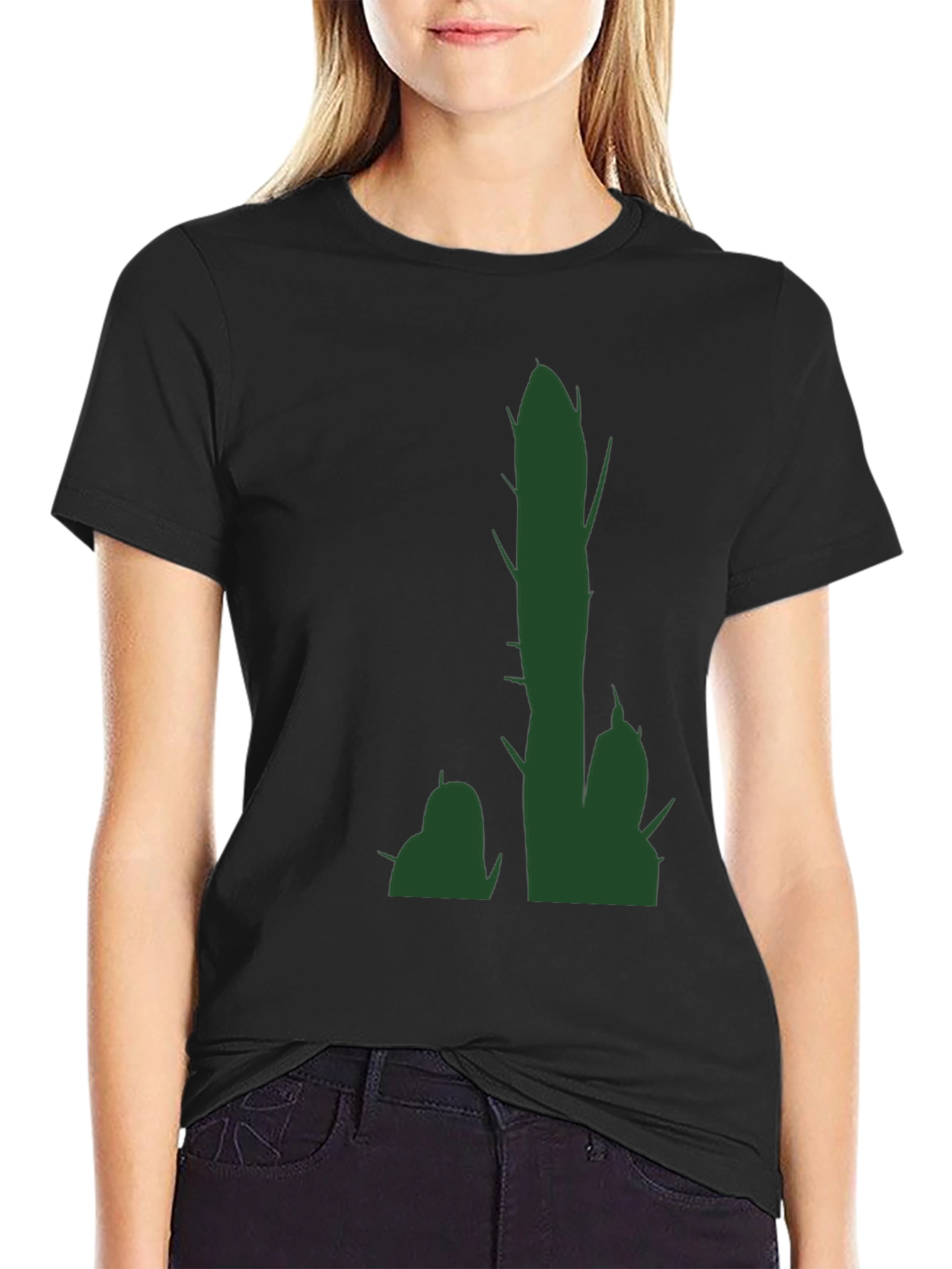 Cactus Graphic Tee - Trendy Mens Black T-Shirt