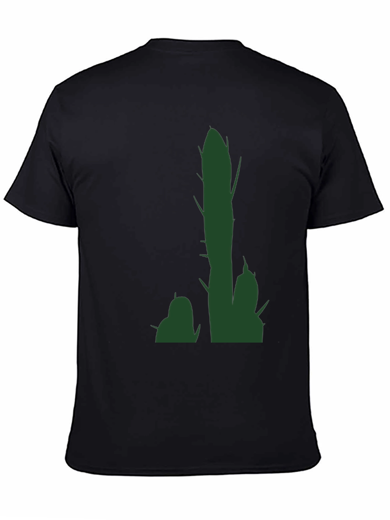 Cactus Graphic Tee - Trendy Mens Black T-Shirt