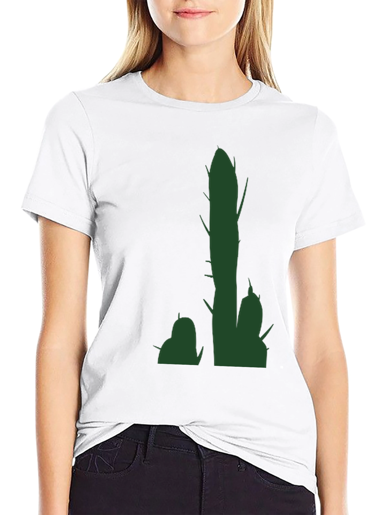 Cactus Graphic Tee - Trendy Mens Black T-Shirt