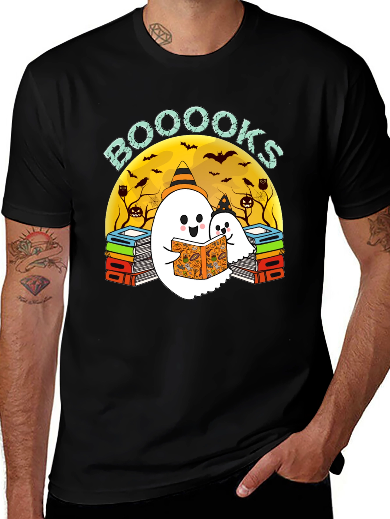 Booooks Halloween Ghost Reader T-Shirt