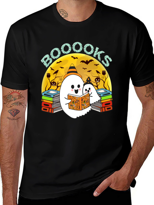 Booooks Halloween Ghost Reader T-Shirt