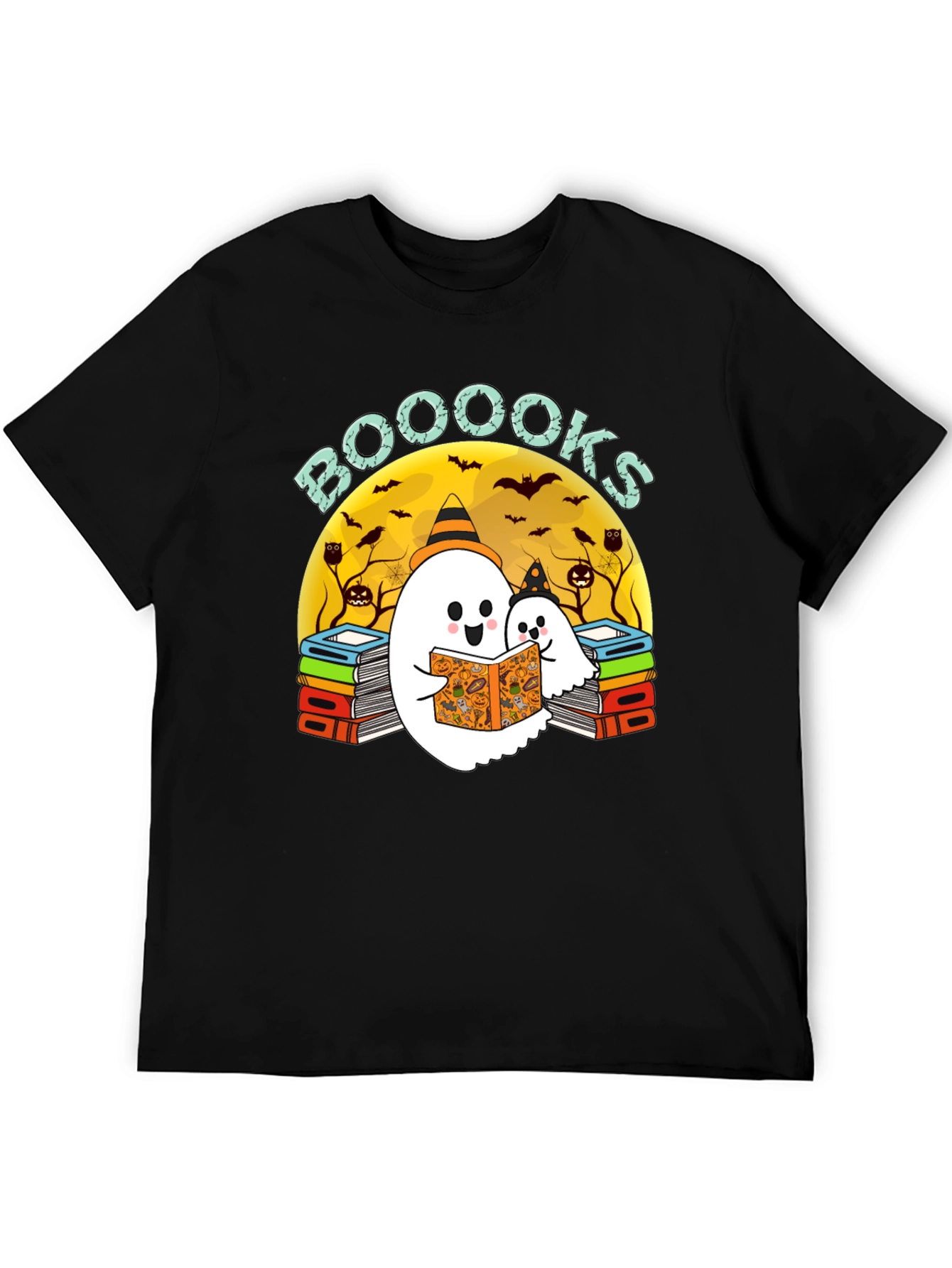 Booooks Halloween Ghost Reader T-Shirt
