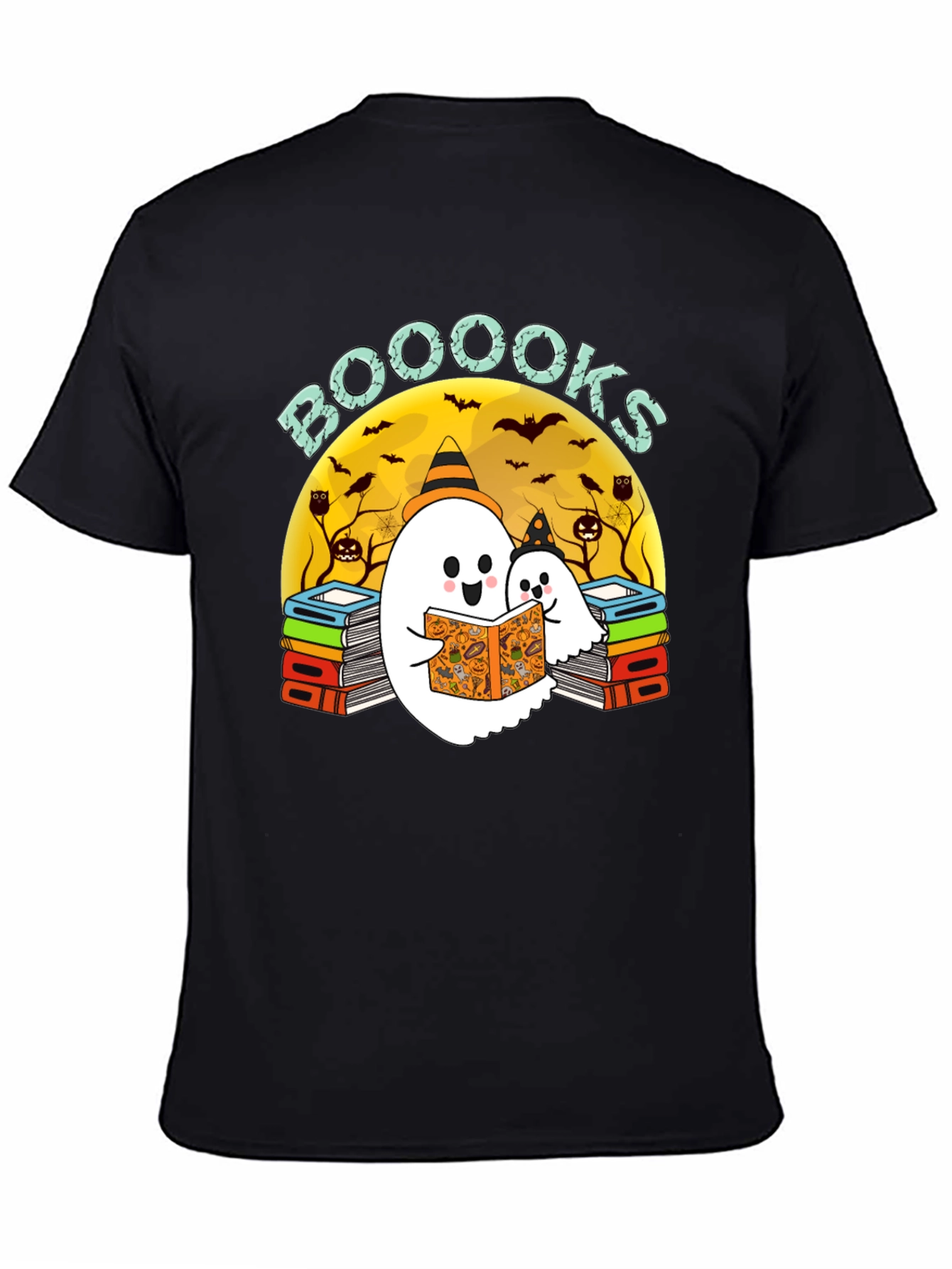 Booooks Halloween Ghost Reader T-Shirt