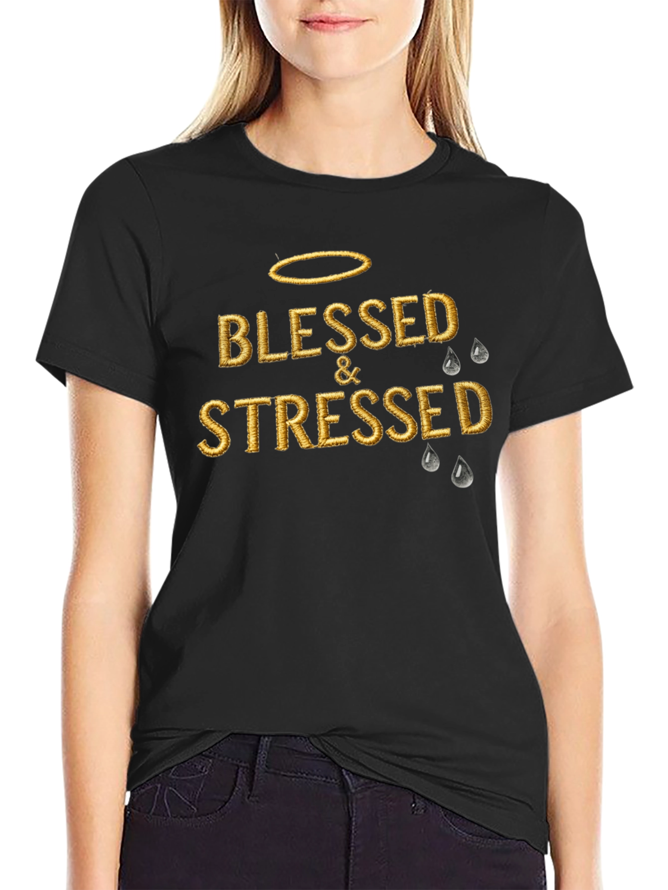 Blessed & Stressed Graphic T-Shirt