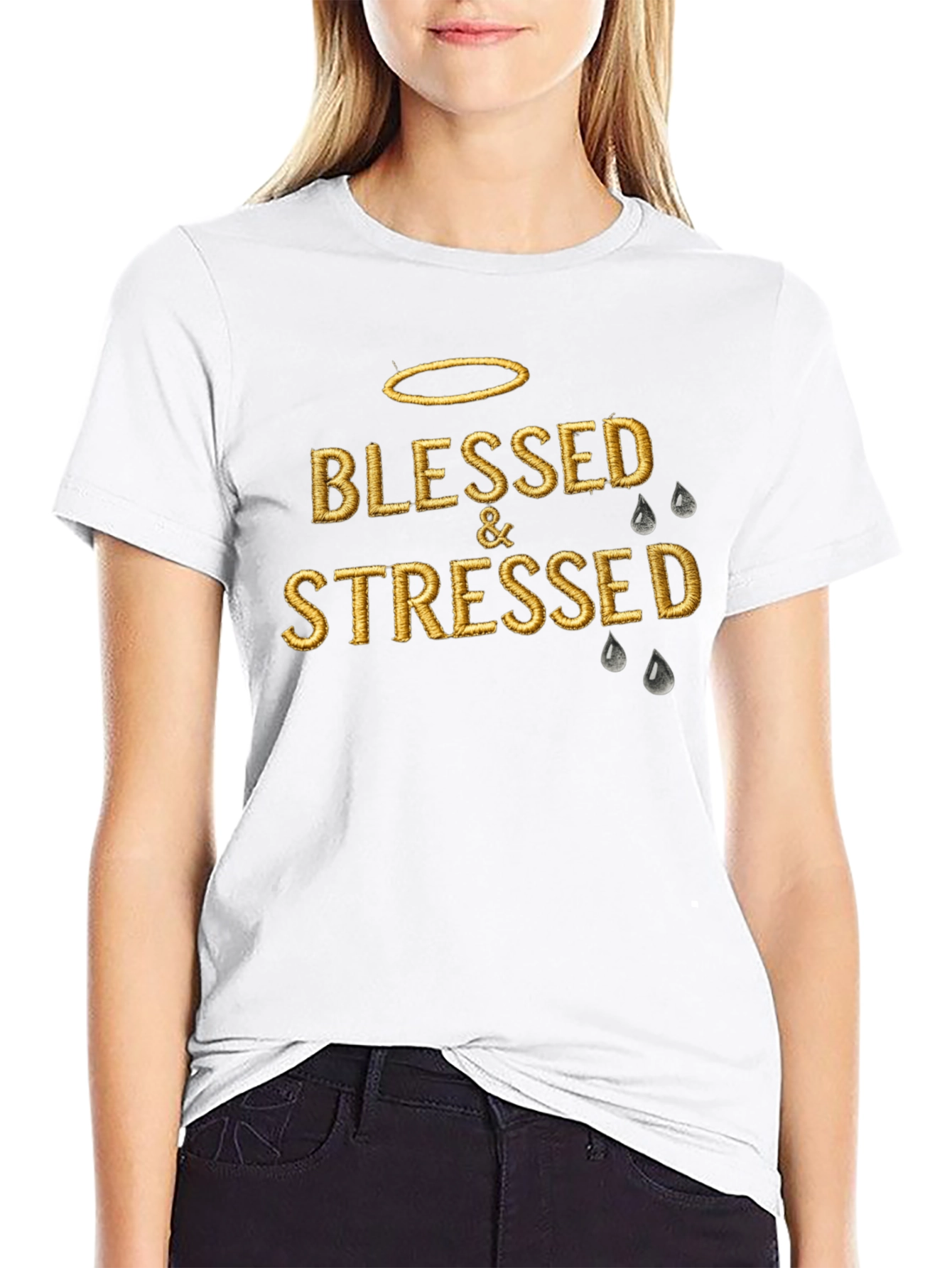 Blessed & Stressed Graphic T-Shirt
