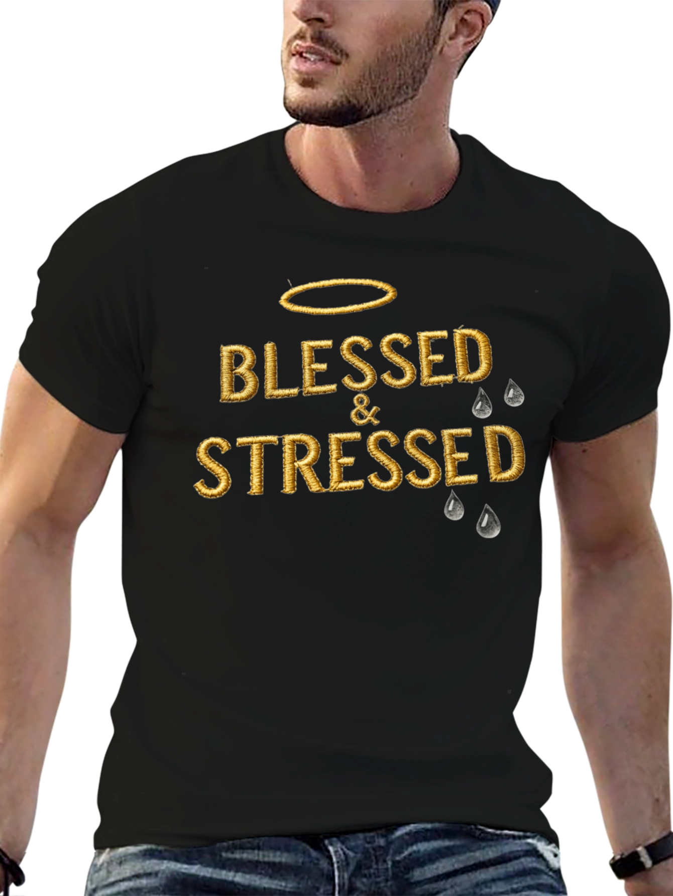 Blessed & Stressed Graphic T-Shirt