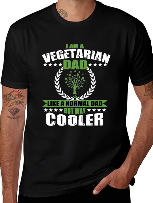 Vegetarian Dad T-Shirt - Funny Gift for Cool Dads